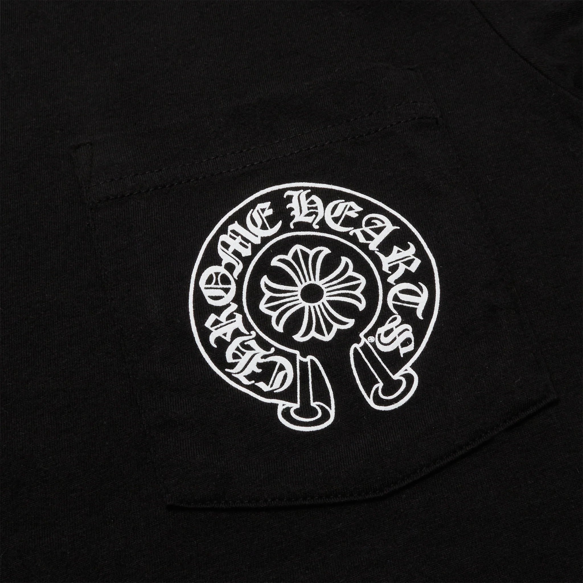 Chrome Hearts Horse Shoe Pocket Logo Black T Shirt - view 3