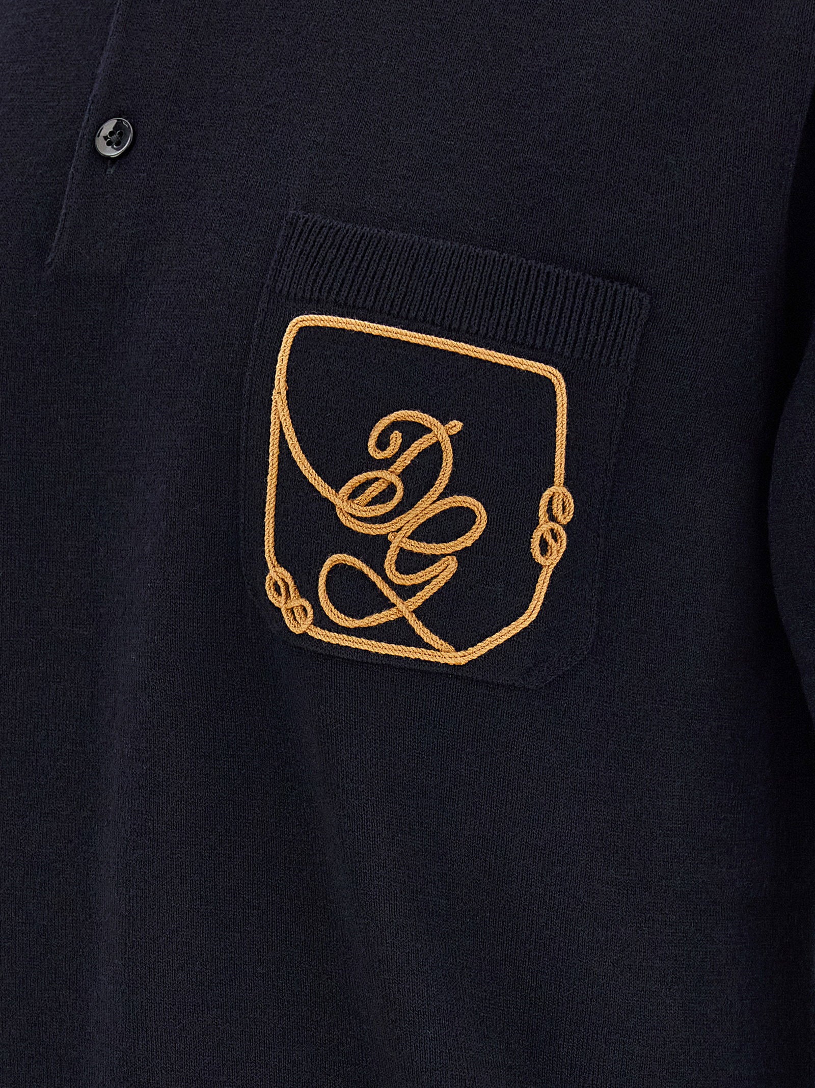 Dolce & Gabbana Logo Embroidery Polo Shirt – 100% virgin wool - view 4