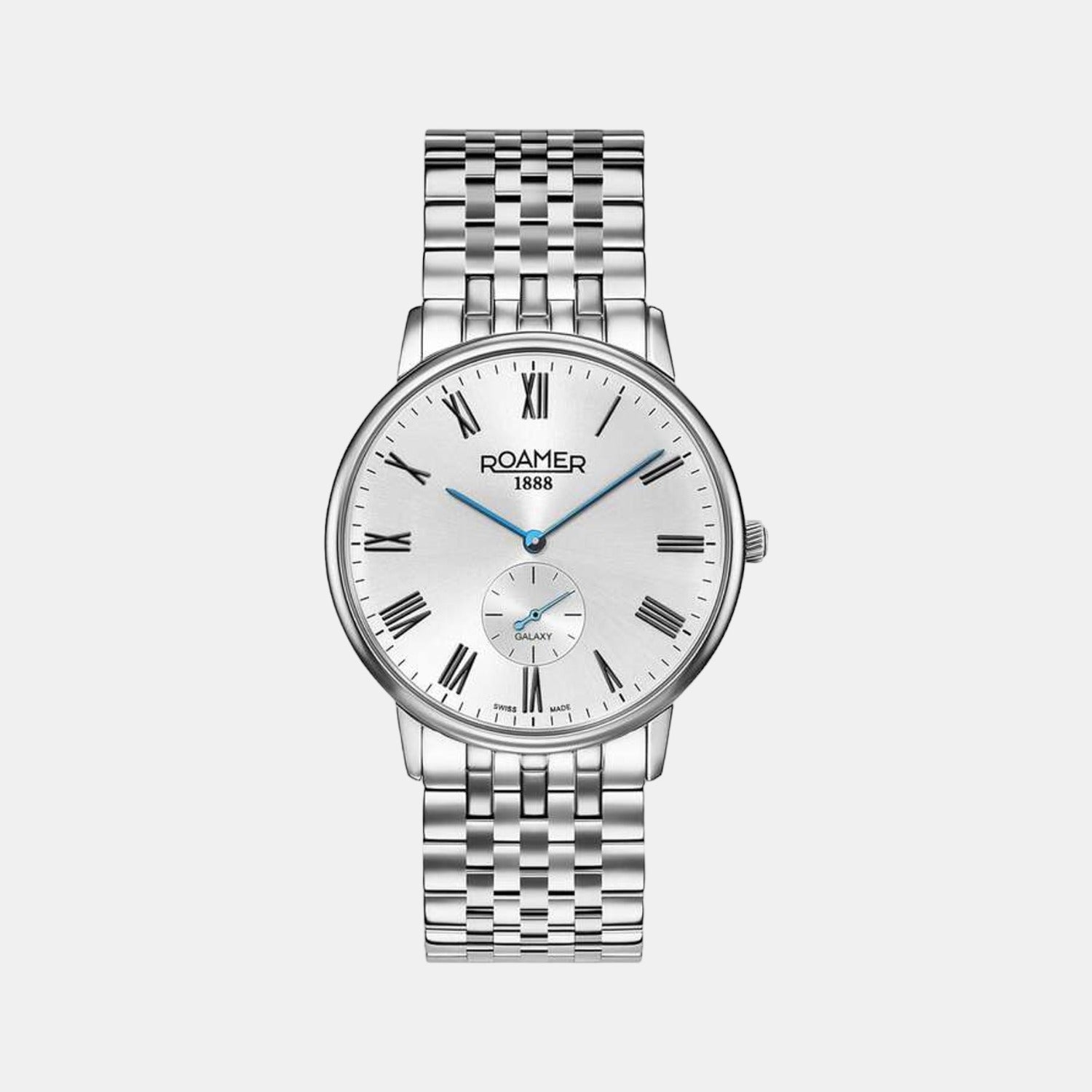 Roamer Galaxy Gents Men Quartz Silver Dial Analog Stainless Steel Watch 620710 41 15 50