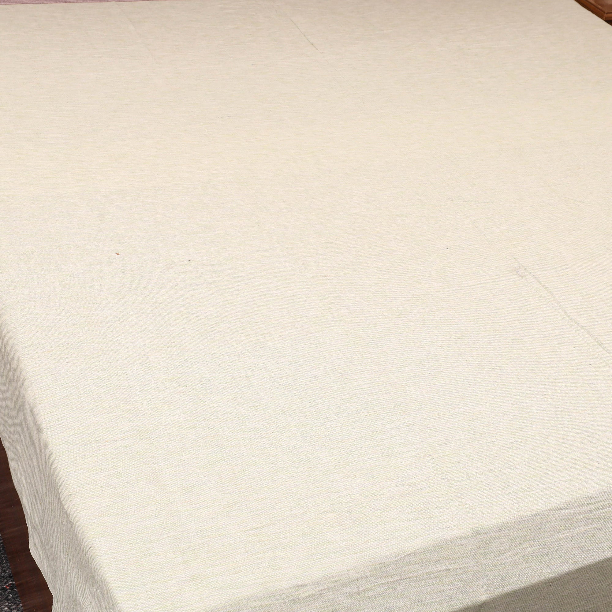 GWALIOR HANDLOOMS Beige - Plain Cotton Double Handloom Bed Cover (98 x 90 in) 24 - view 2