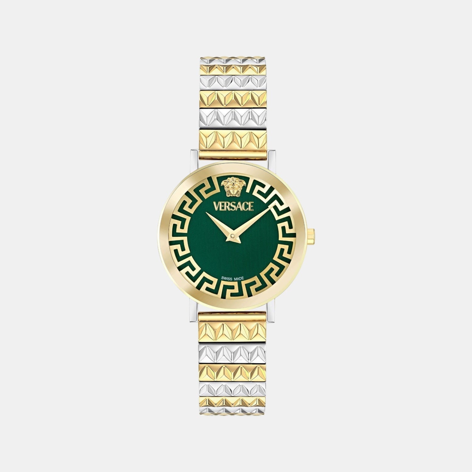Versace Daedalus Women Quartz Green Dial Analog Stainless Steel Watch VE9A00424