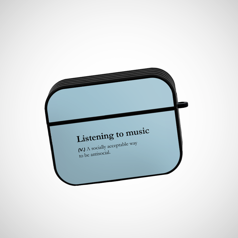 Cover It Up Listening to music Glass Airpods Pro Case Covers