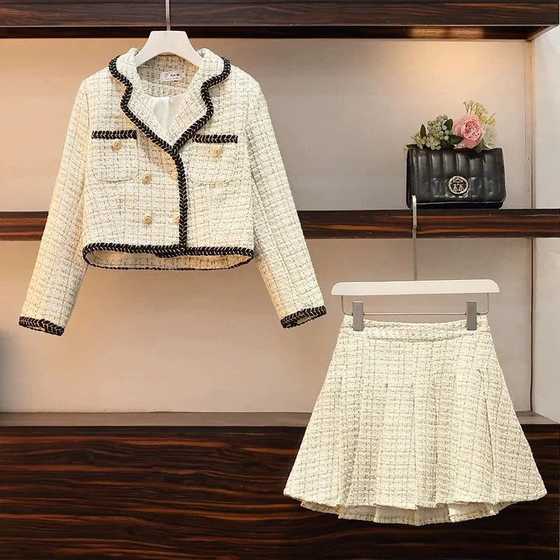 Alamode By Akanksha Dorotha Luxe Tweed 2 Pc Set - Set of Jacket and Skirt - view 3