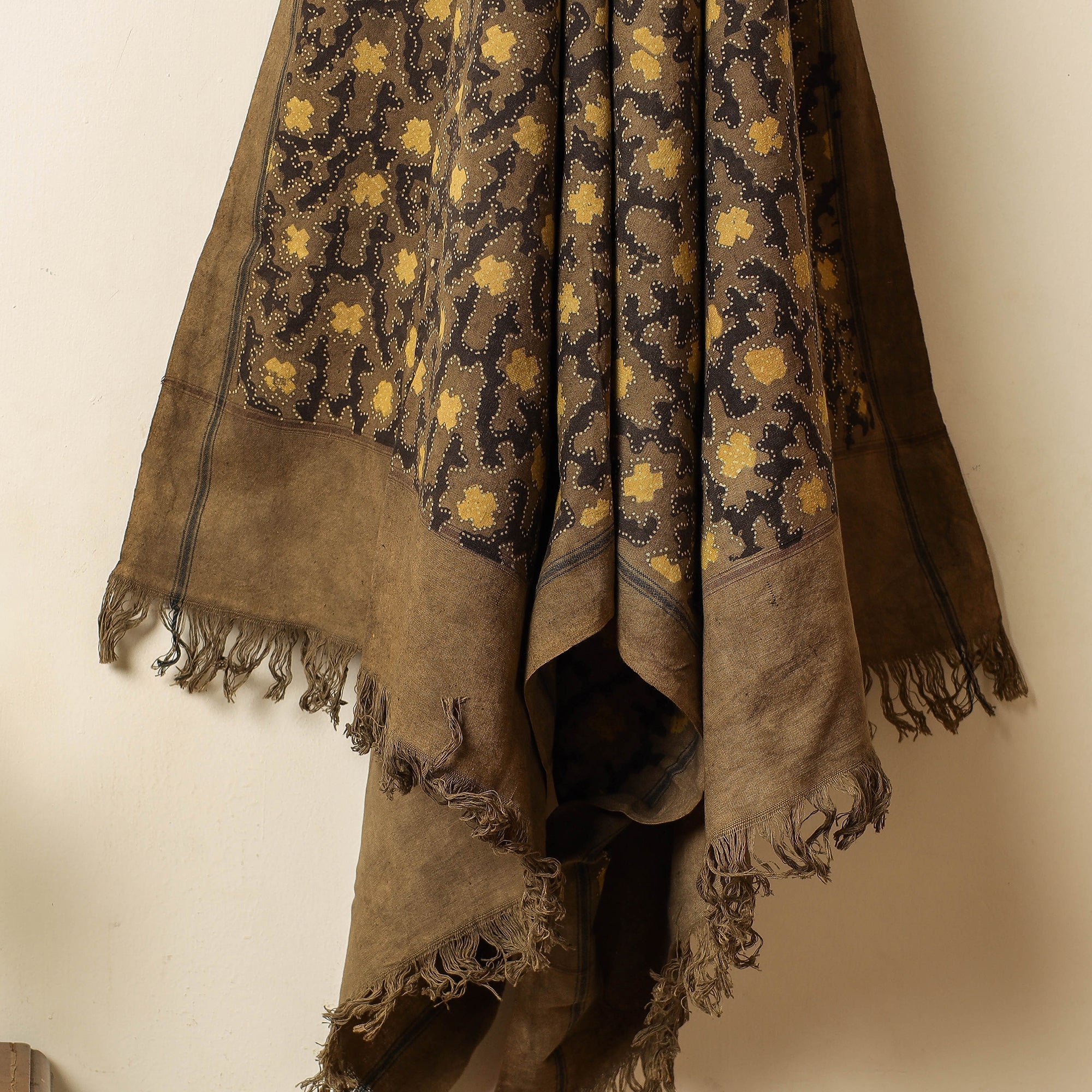 KACHCHH JI CHHAAP Brown - Block Print Cotton Ajrakh Handloom Towel - view 2