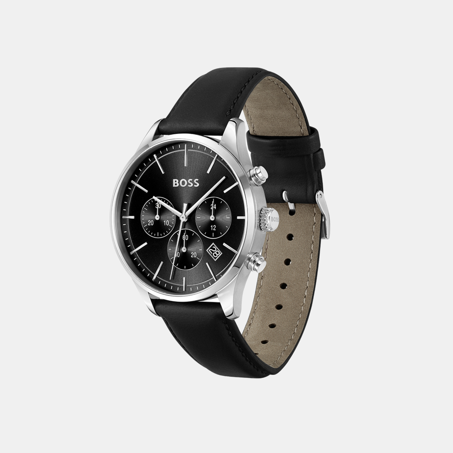 Boss Avery Men Quartz Black Dial Chronograph Leather Watch 1514211 - view 2