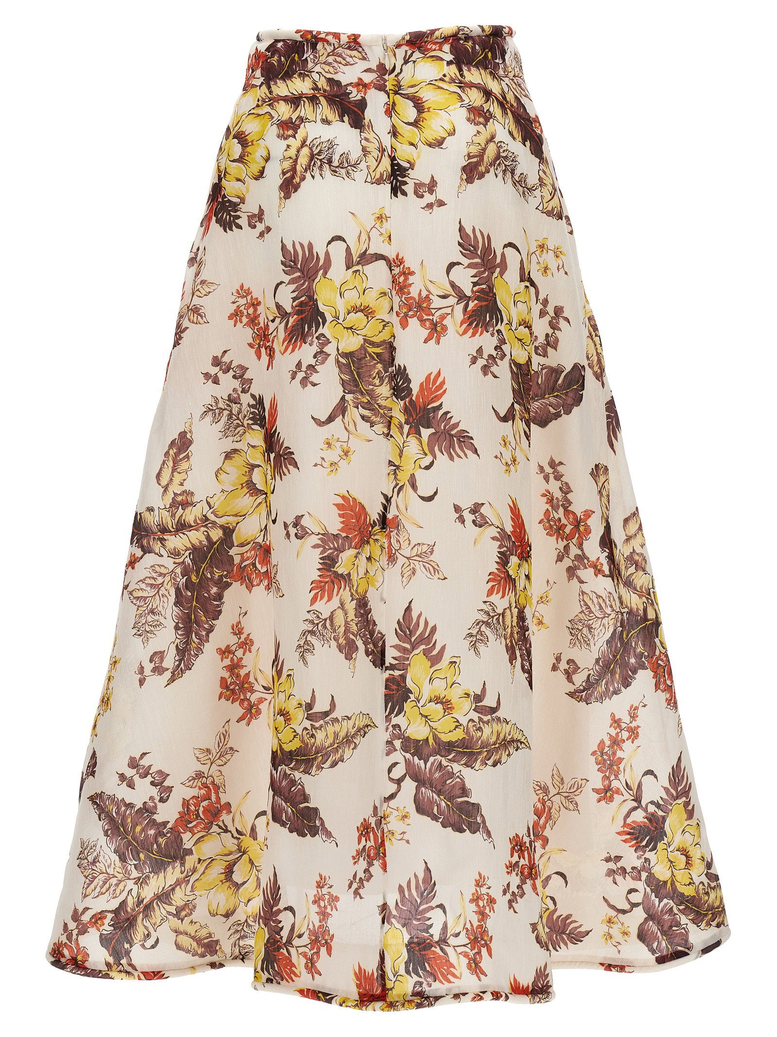 Zimmermann Matchmaker Floral Flare Skirt – 52% linen, 48% silk - view 2