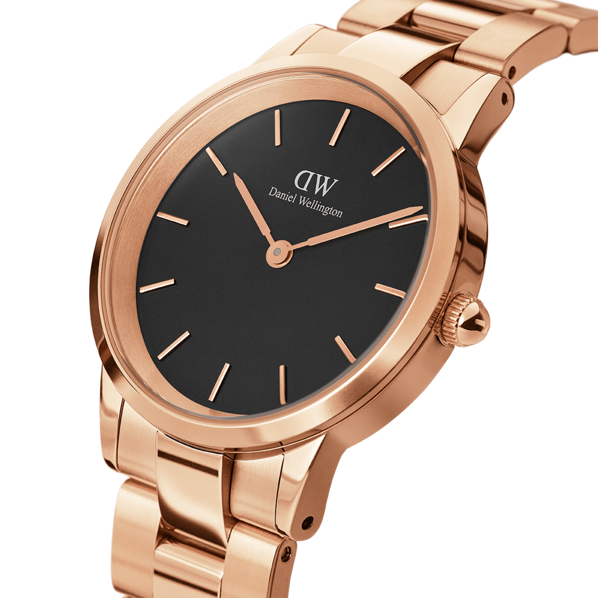 Daniel Wellington Iconic Link Black & Rose Gold