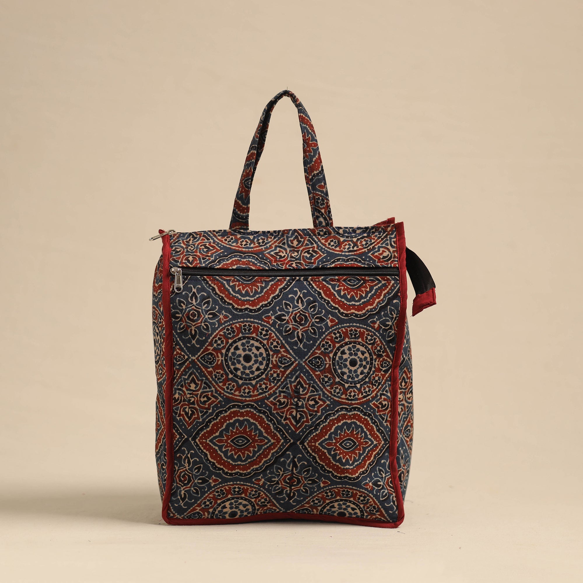 NOORI BAZAR Blue - Eco-Friendly Handmade Cotton Handbag for Women 17