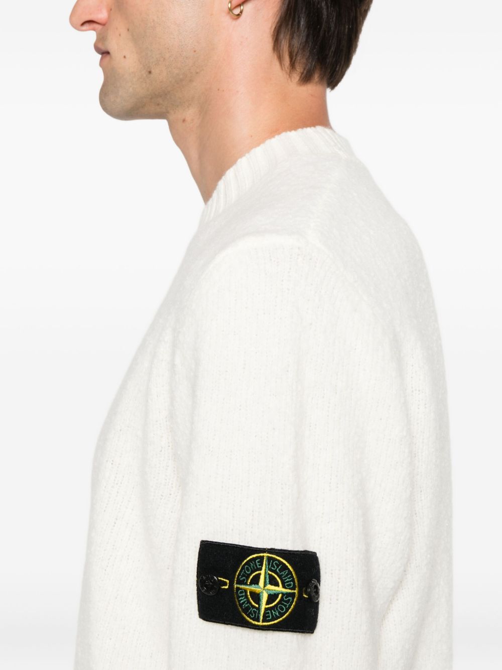 Stone Island Wool blend crewneck sweater – Wool 80%, Polyamide 20% - view 4