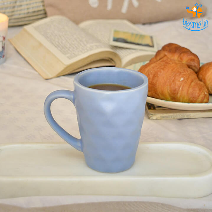 Hollyhock Sky Blue Textured Mug - view 2
