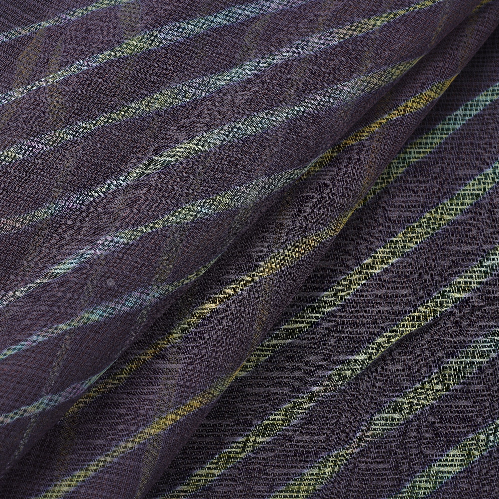 LEHARIYA BY BADSHAH MIYAN Black - Leheriya Tie-Dye Kota Doria Cotton Fabric 74 - view 2