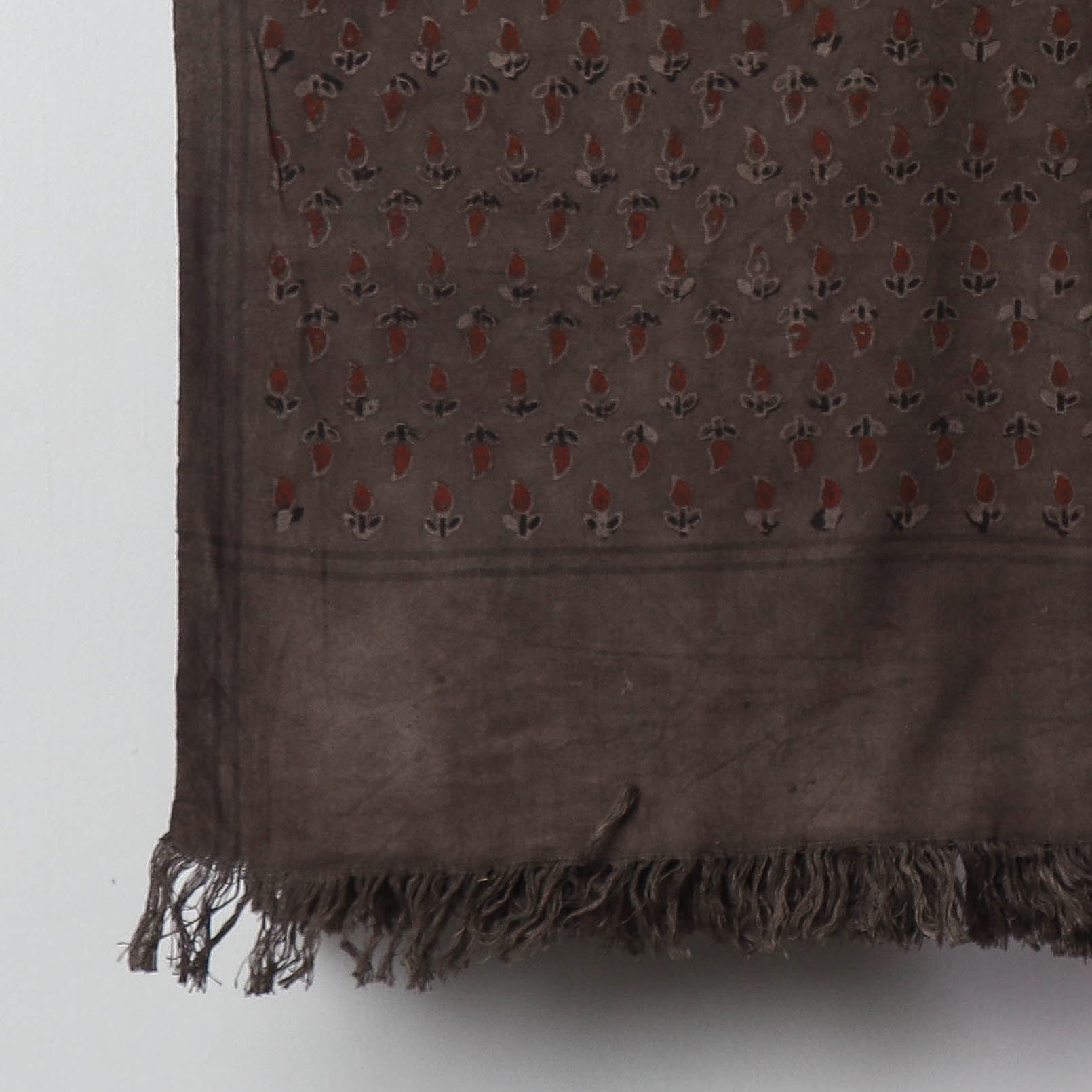 KACHCHH JI CHHAAP Brown - Block Print Cotton Ajrakh Handloom Towel - view 2
