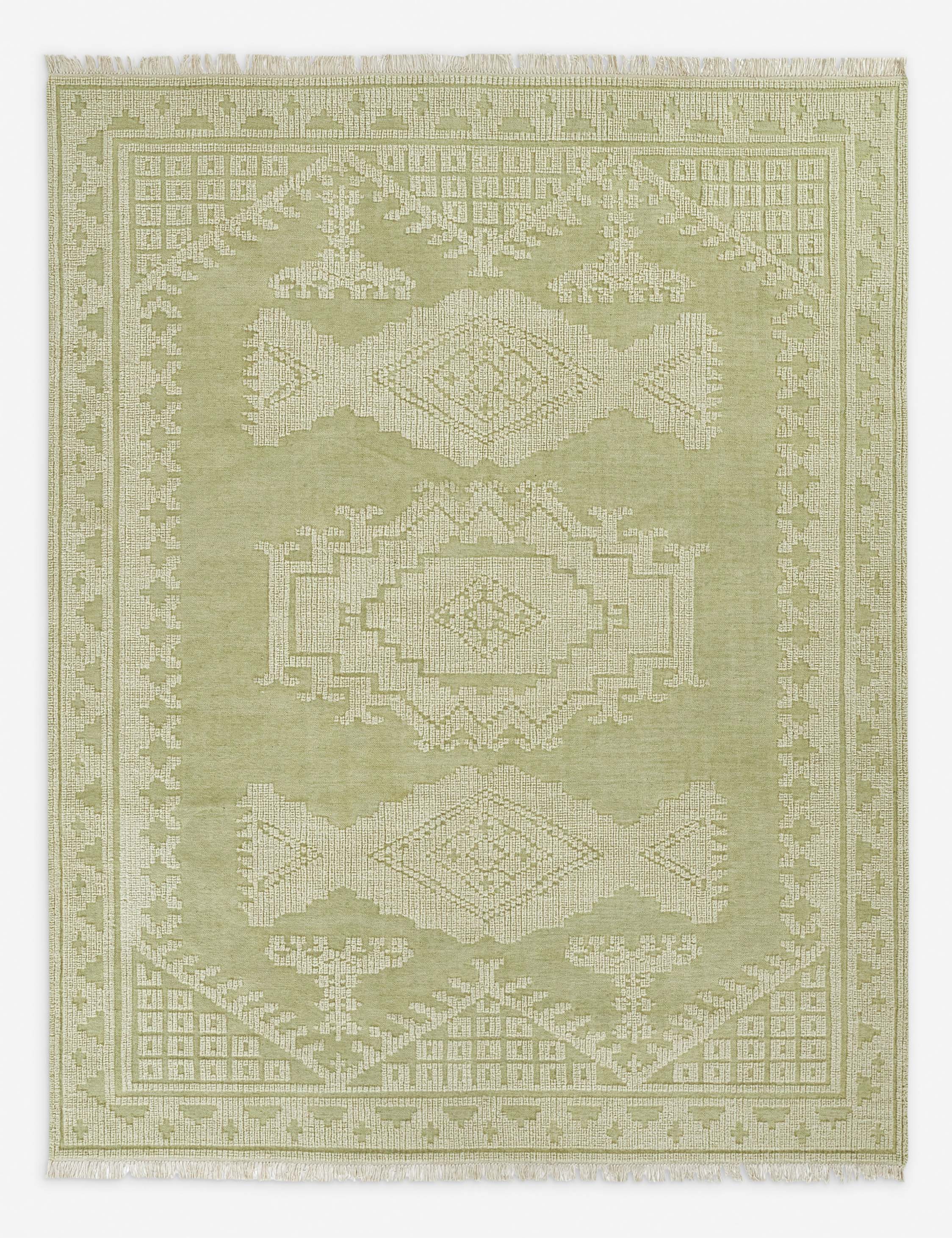 Lulu and Georgia Lulit Handwoven Wool Rug – Green