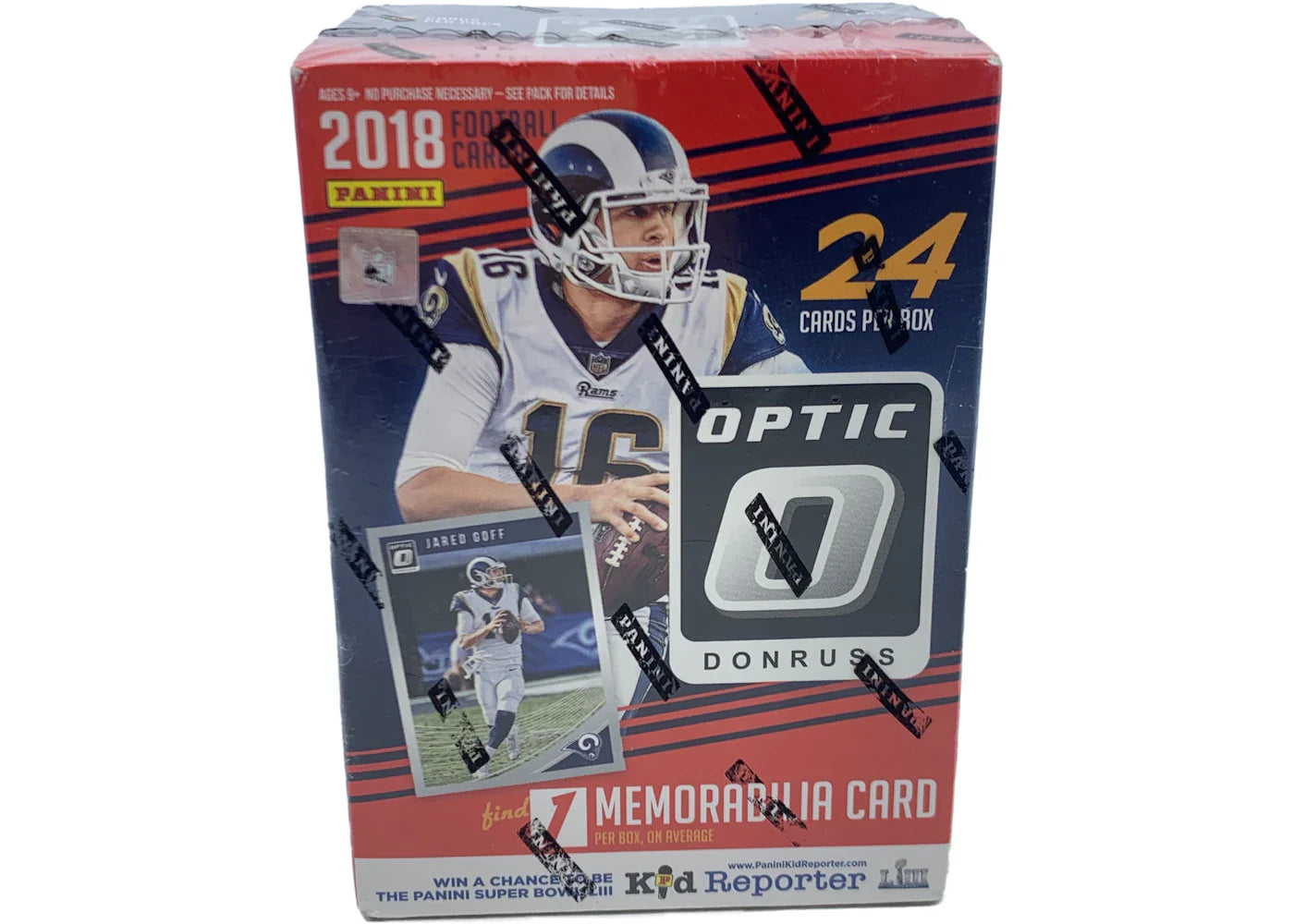 Parallels memorabilia card – 2018 Panini Donruss Optic Football Blaster Box (Pink Parallels & Memorabilia Card) (Red Box)