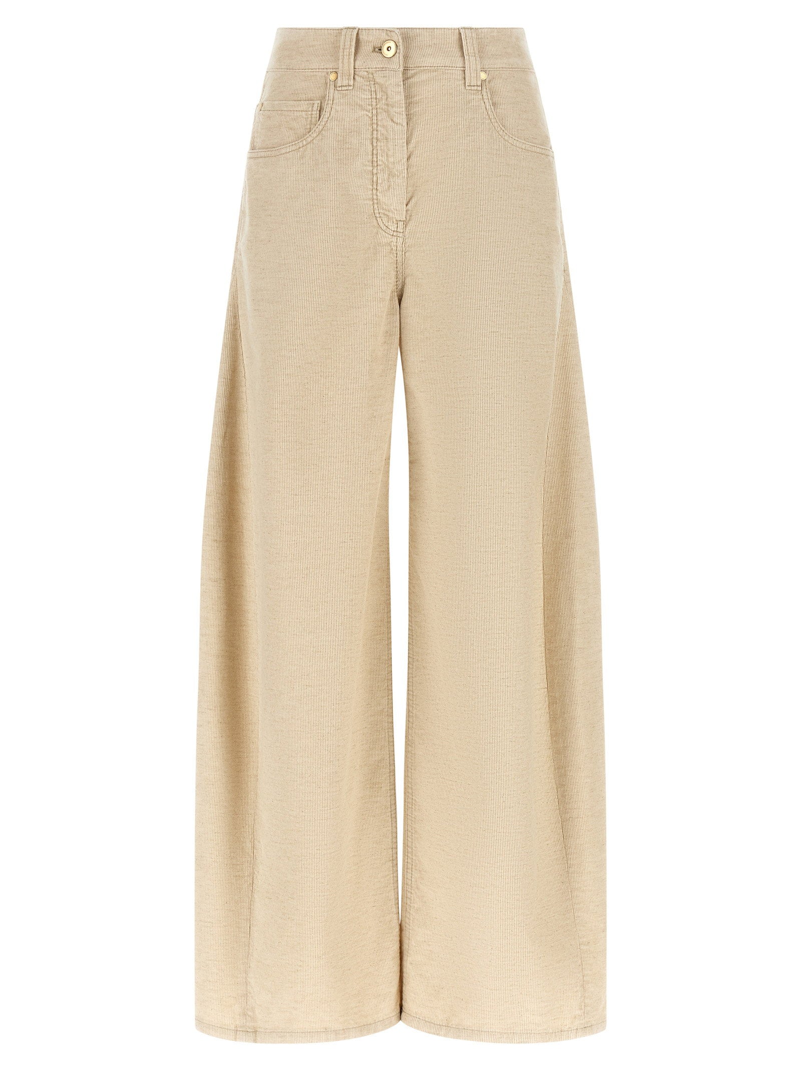 Brunello Cucinelli The Wide Barrel Pants – 86% cotton, 14% linen