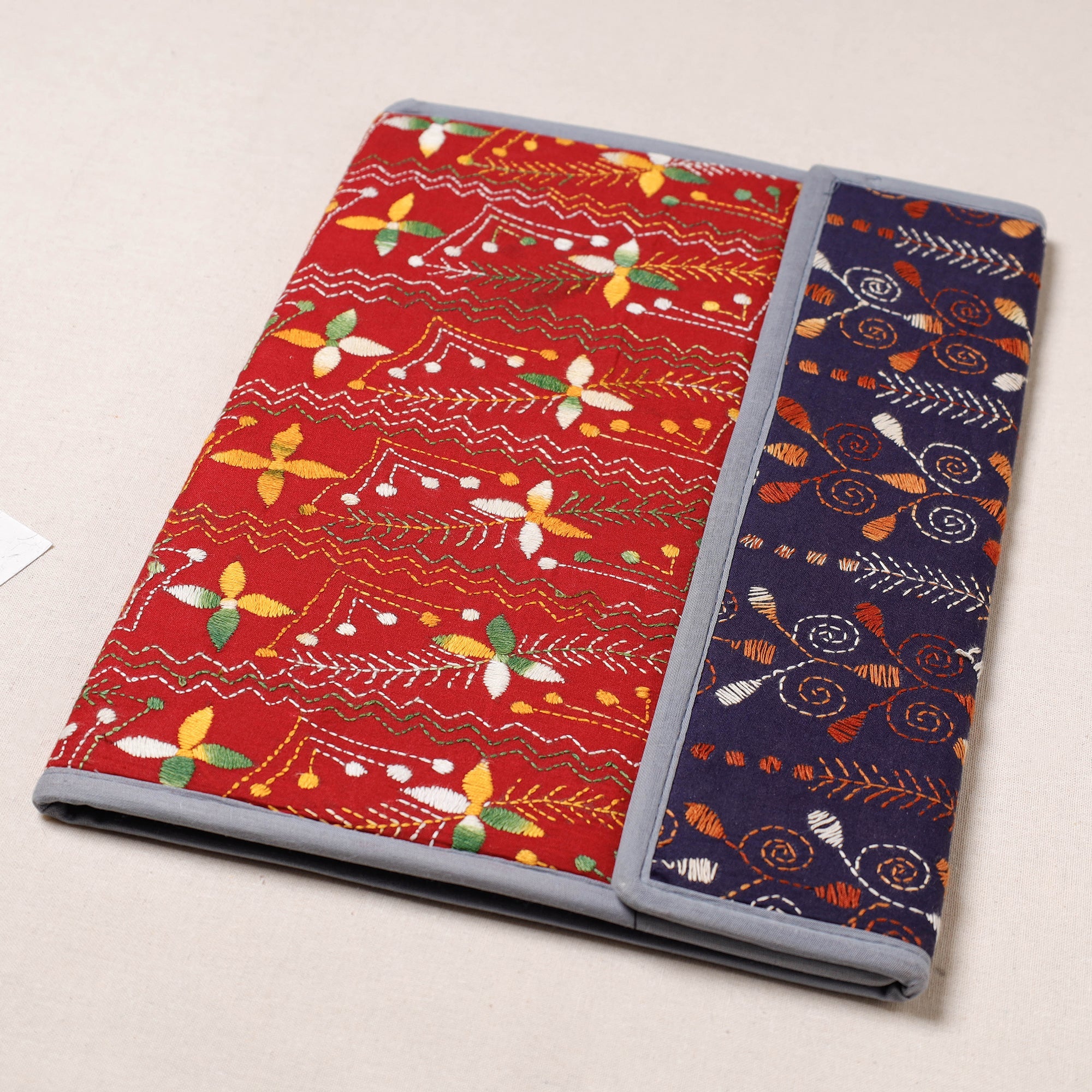ASALKAAR Bengal Kantha Work Handcrafted File Folder - view 2