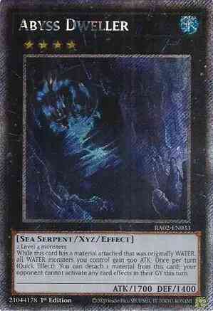 Yu-Gi-Oh! Abyss Dweller - RA02-EN033 - Platinum Secret Rare - 1st Edition