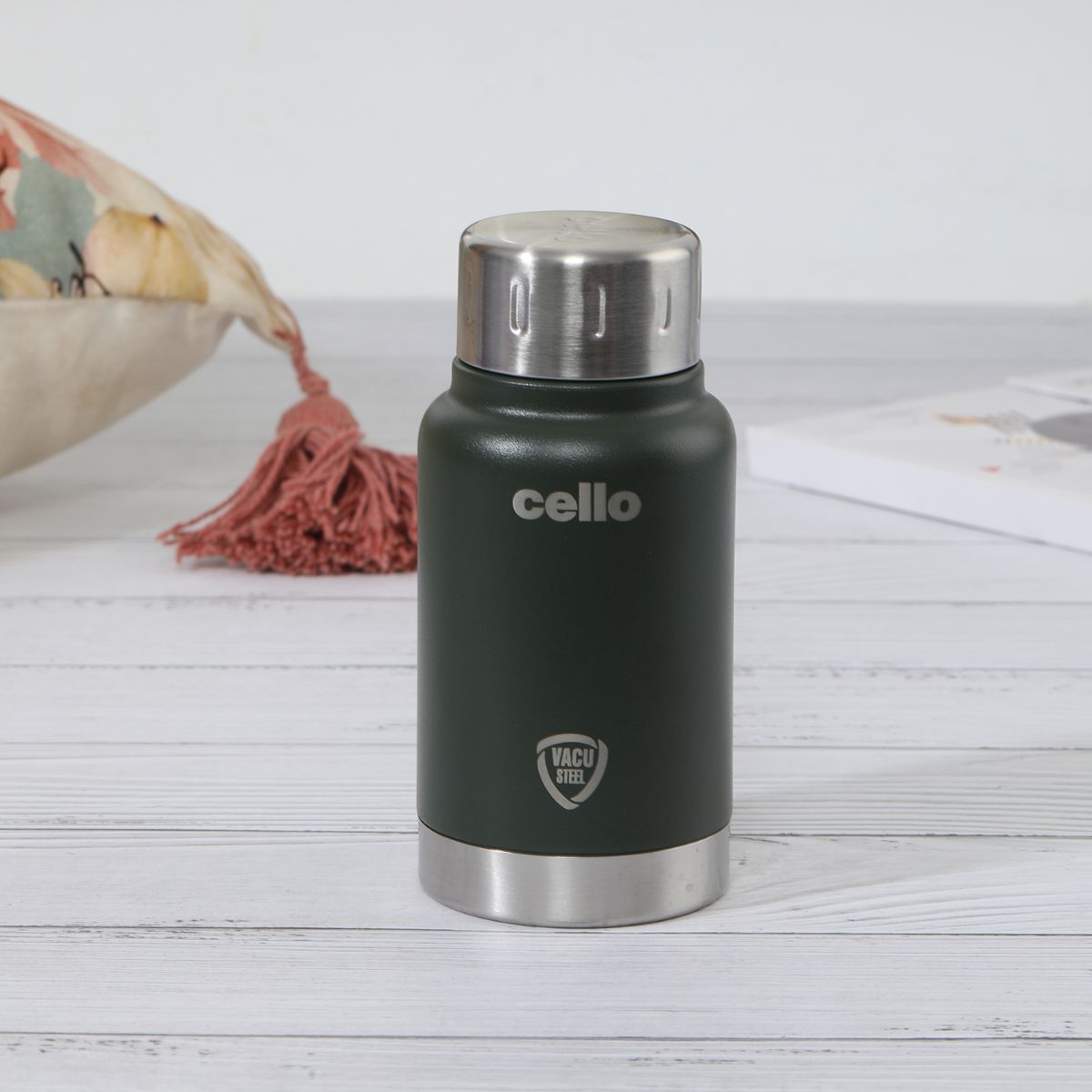 Cello Duro Top Flask, Vacusteel Water Bottle, 180ml - view 2