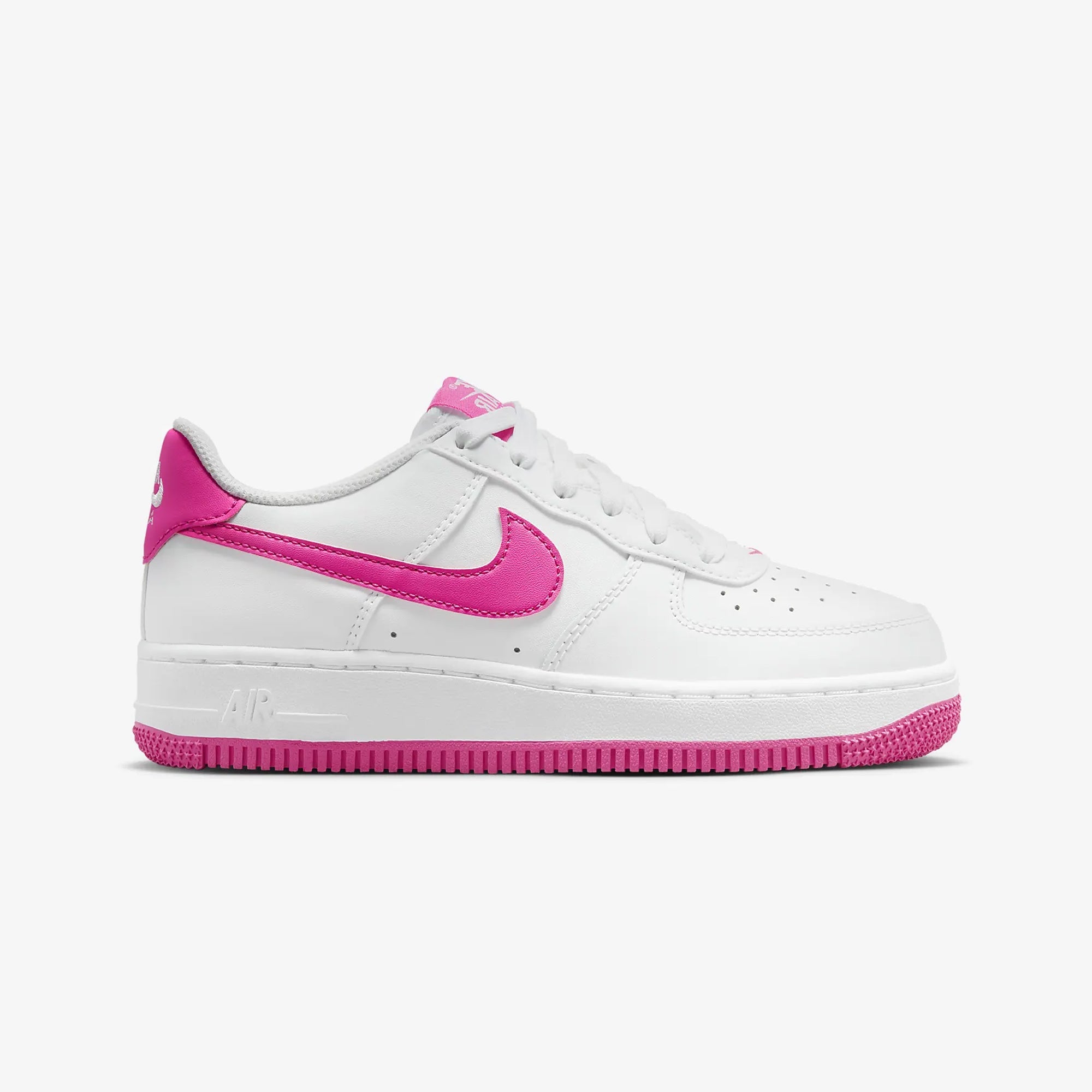 Nike | AIR FORCE 1 (GS) { WHITE/LASER FUCHSIA