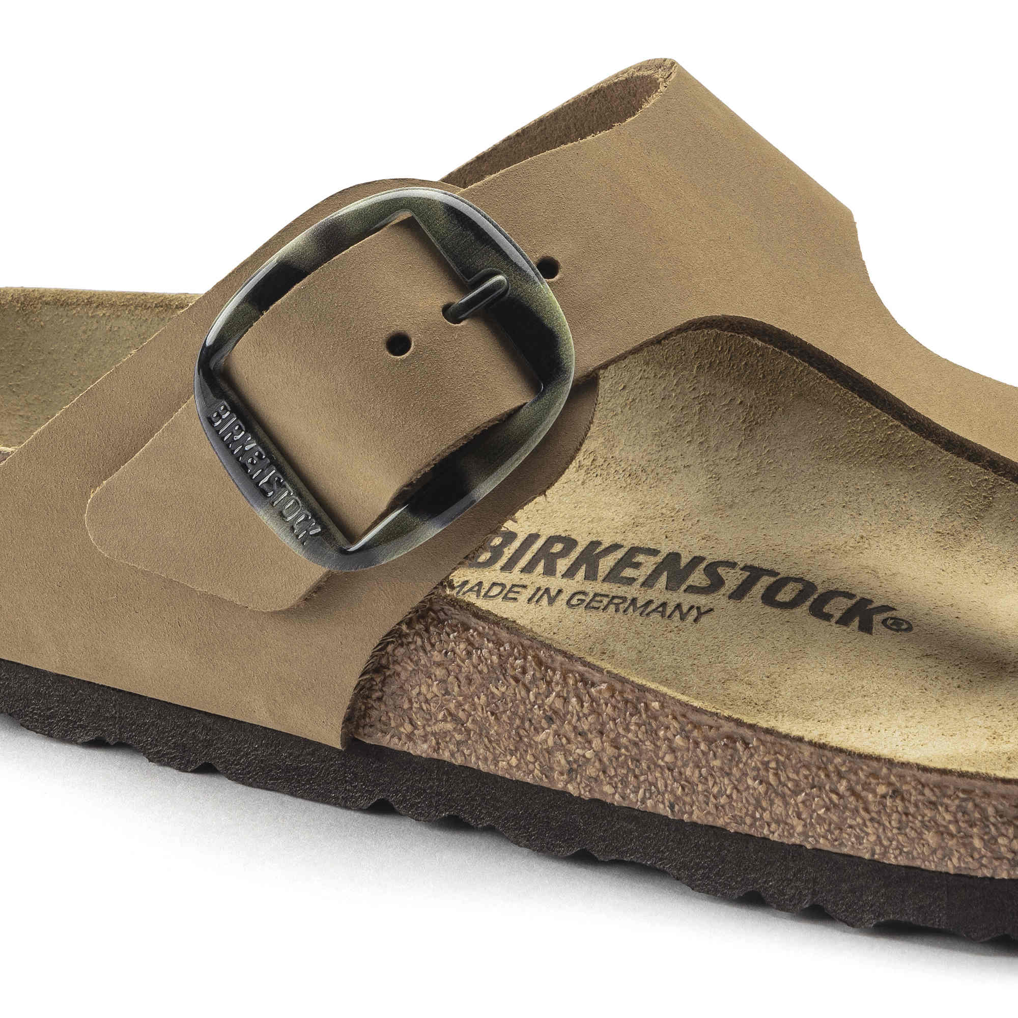 Birkenstock Gizeh Big Buckle Nubuck Leather – Green Green/Mud Green - view 5