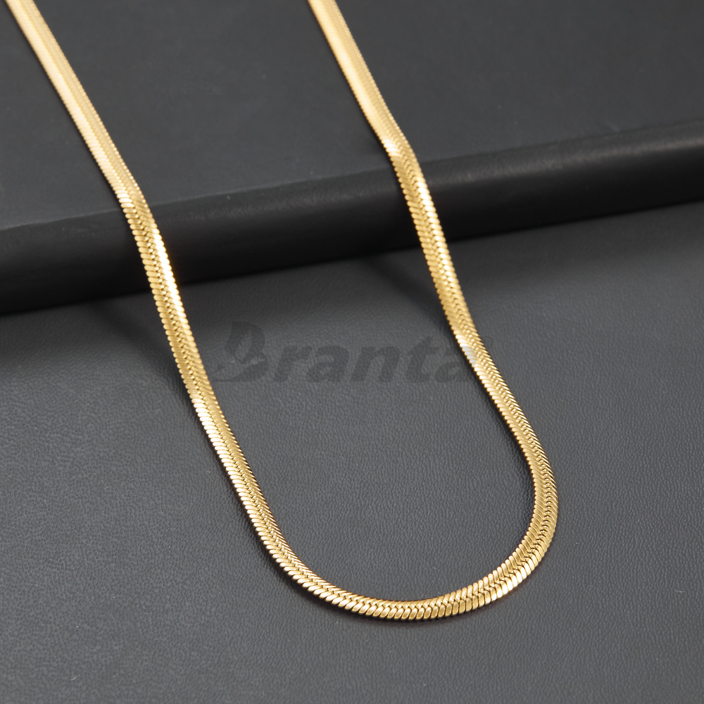 Branta Gold Plated Snake Chain For Men (21.5 Inch) - view 2