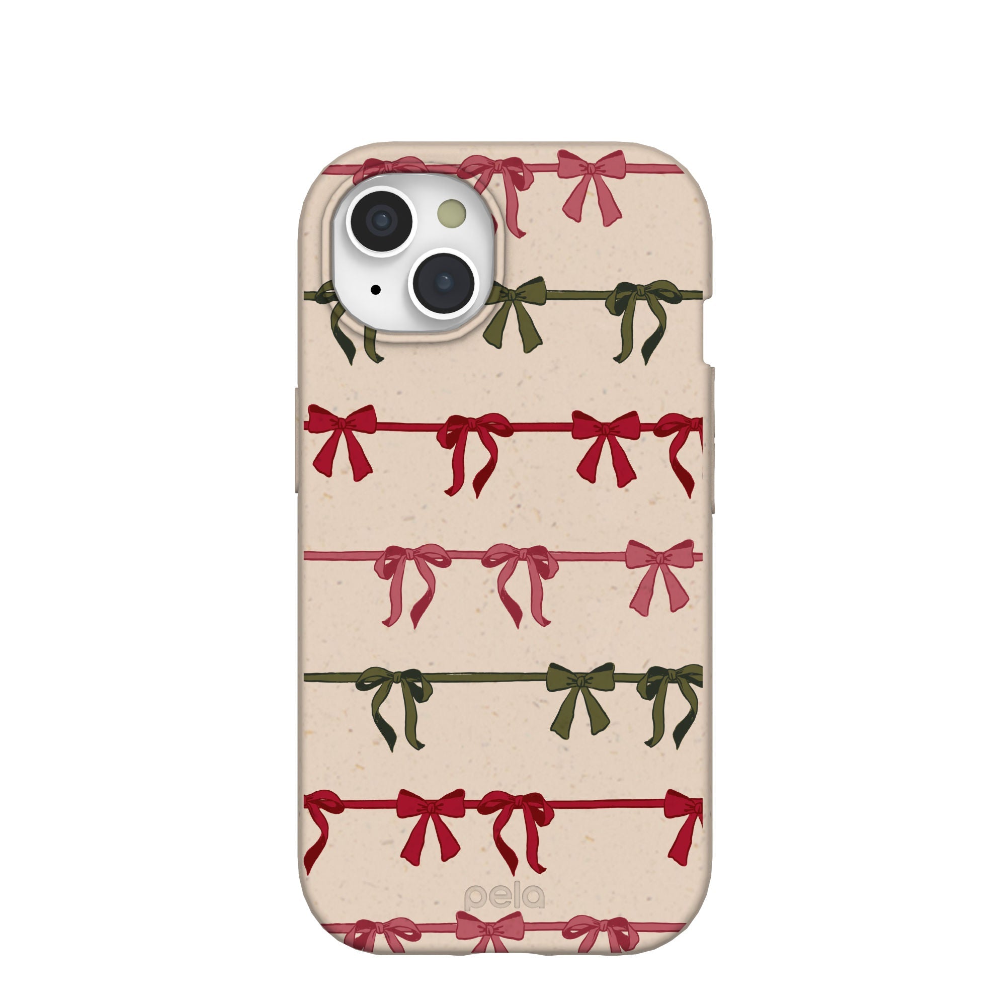 Pela Case Seashell Holiday Bows iPhone 15 Case