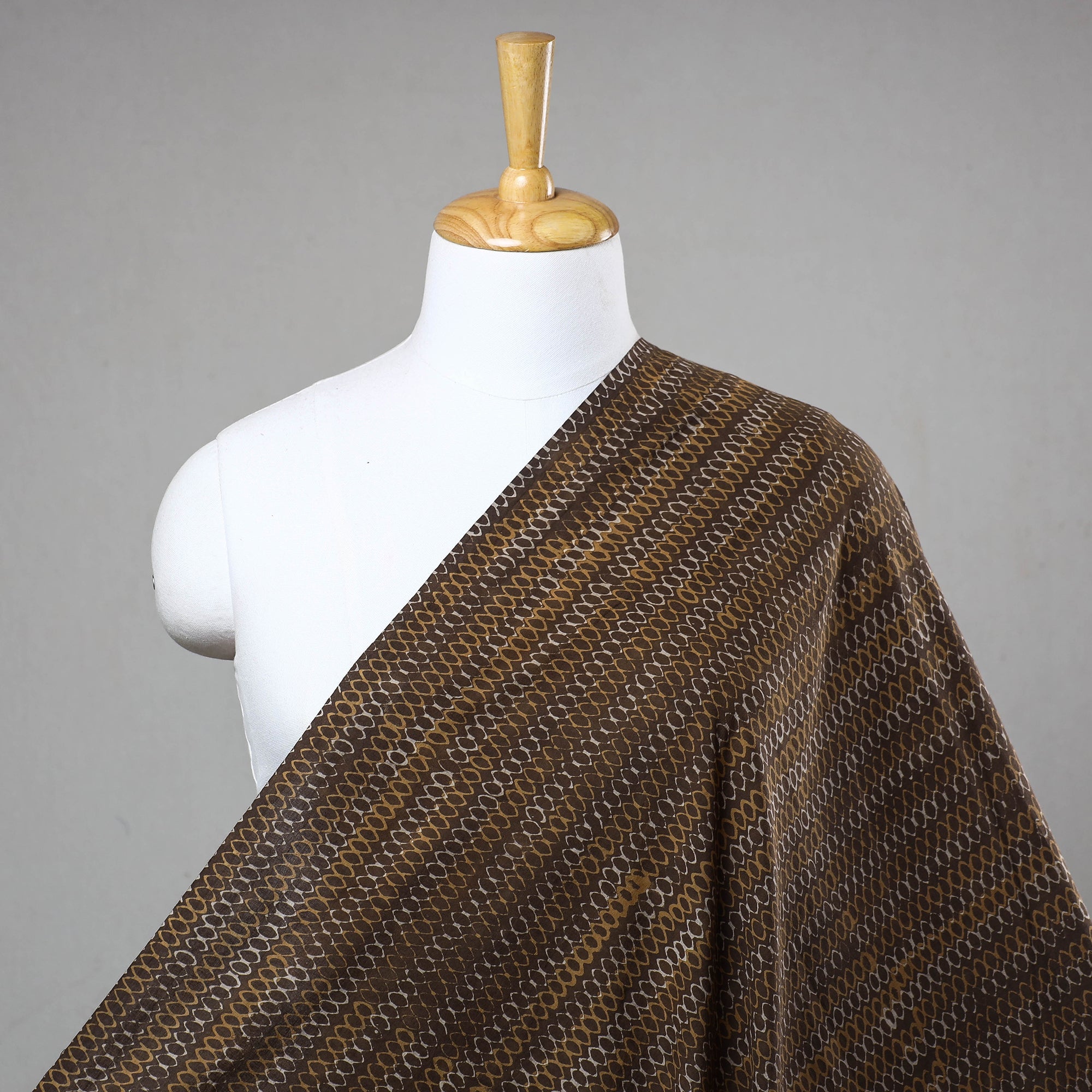 HAVELI CHRONICLES Brown - Akola Hand Block Printed Cotton Fabric