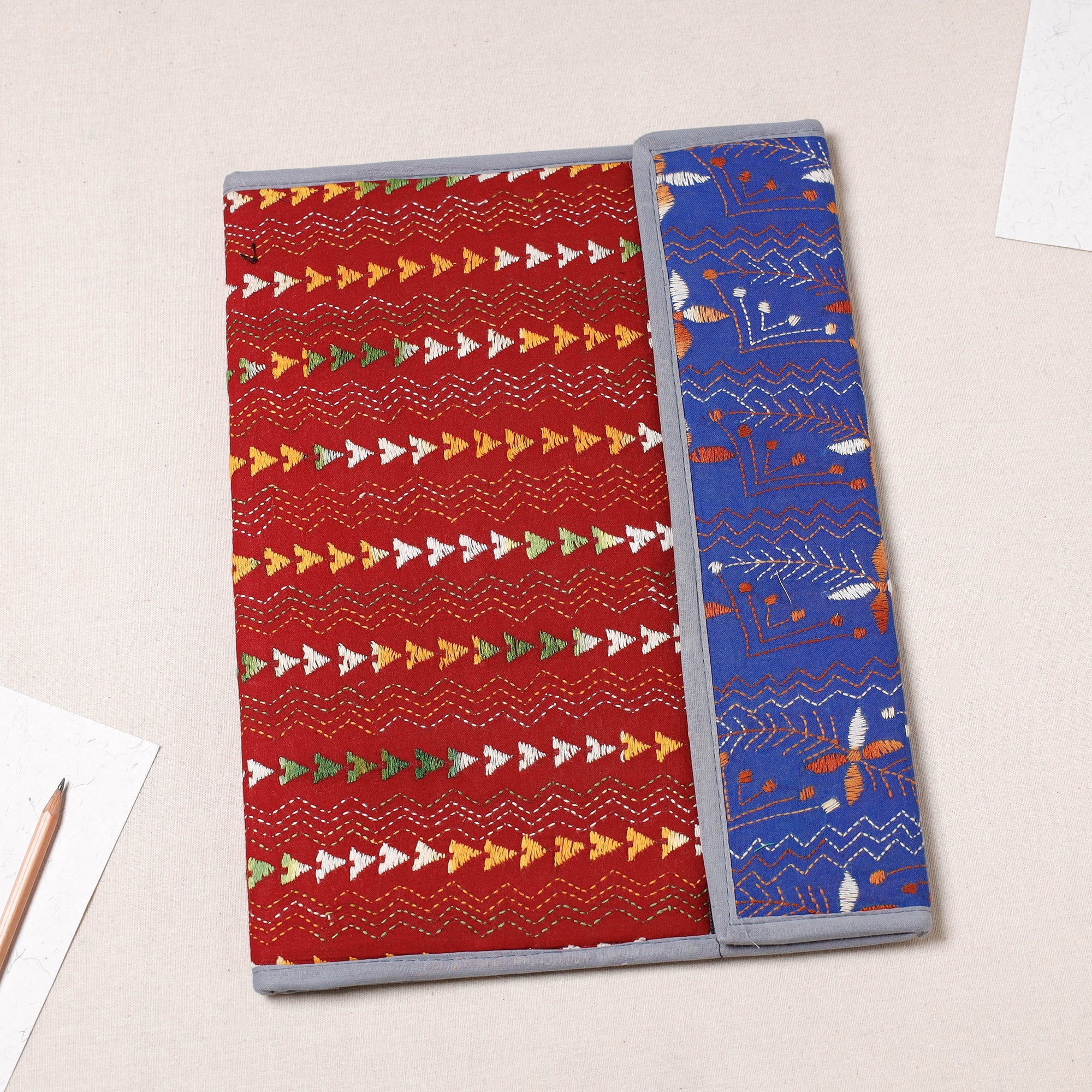 ASALKAAR Bengal Kantha Work Handcrafted File Folder
