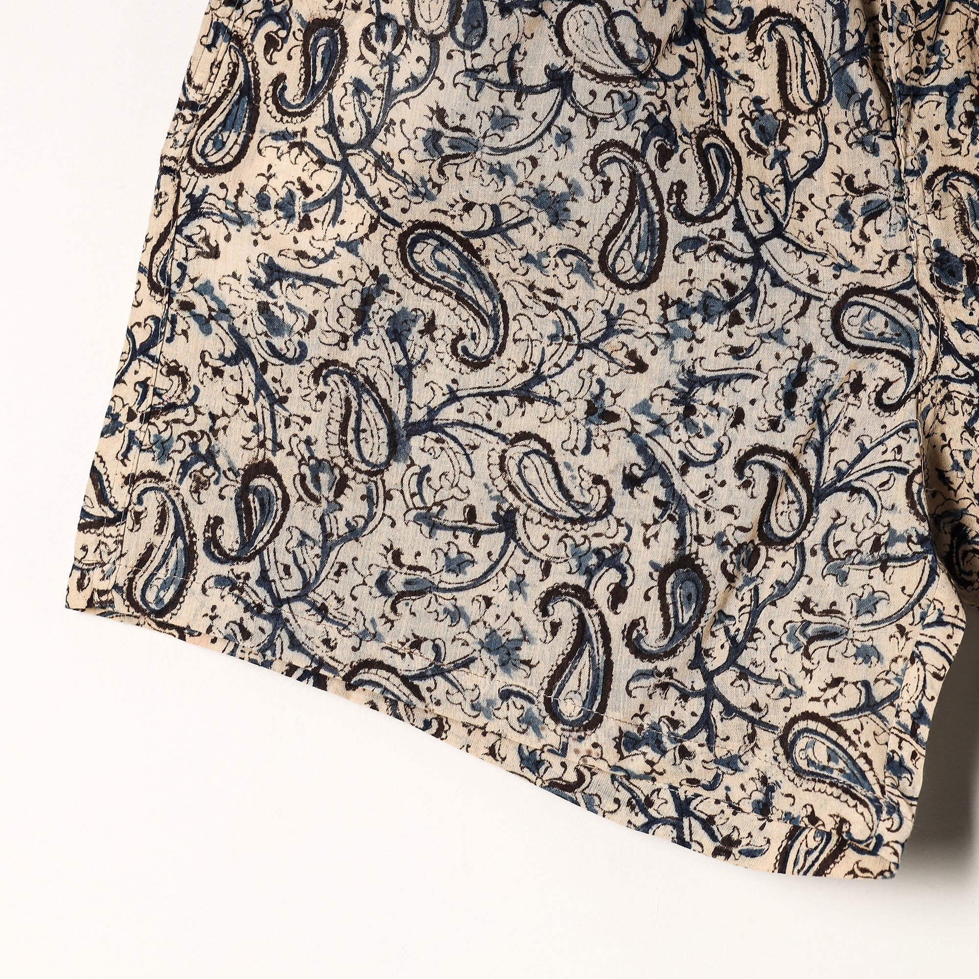 ITOKRI CASUALS Beige - Kalamkari Block Printed Cotton Unisex Boxer/Shorts - view 2