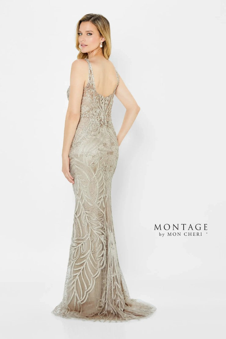 Montage 122904 Metallic Fit Ribbon Formal Dress - view 3