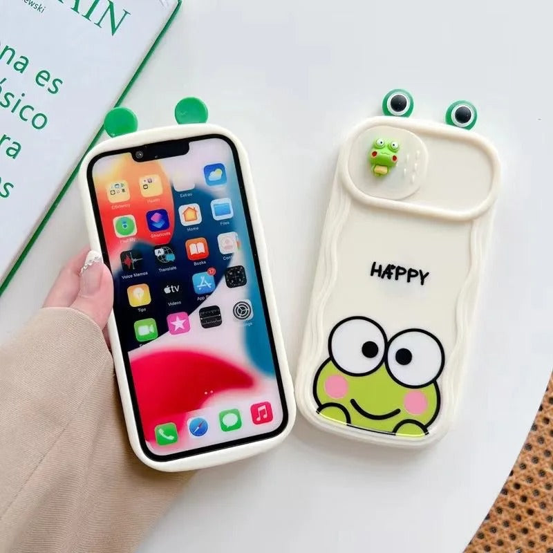 Peeperly Cute 3D Smiley Frog Slide Camera Lens Case - view 3