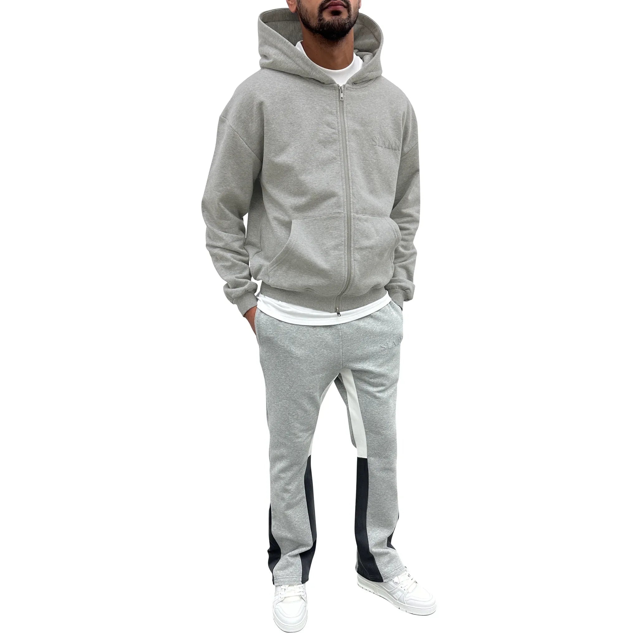 SIARR Light Grey Flared Joggers - view 2