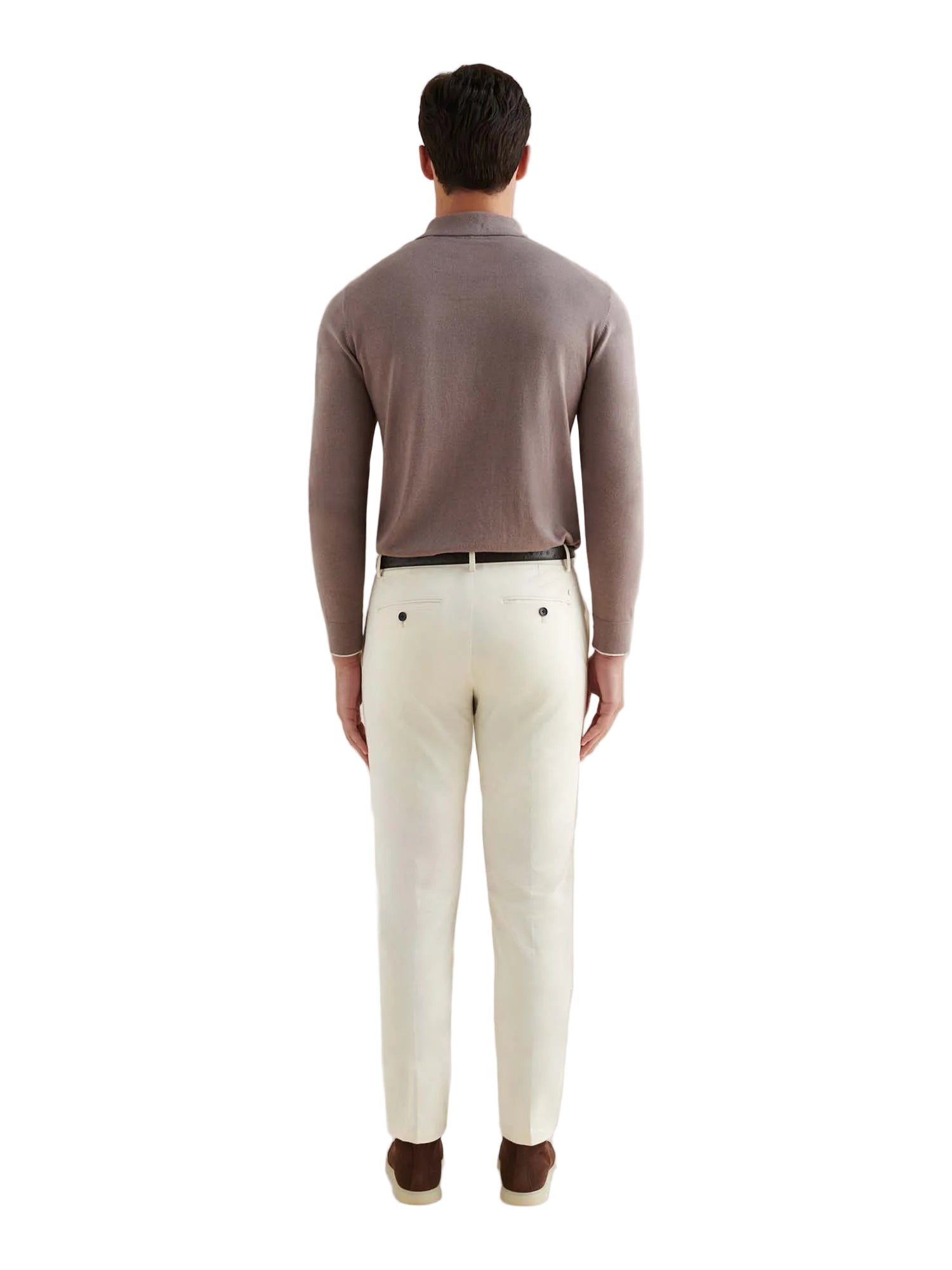 Peckham Rye Stretch Egret Cotton Trouser - view 2