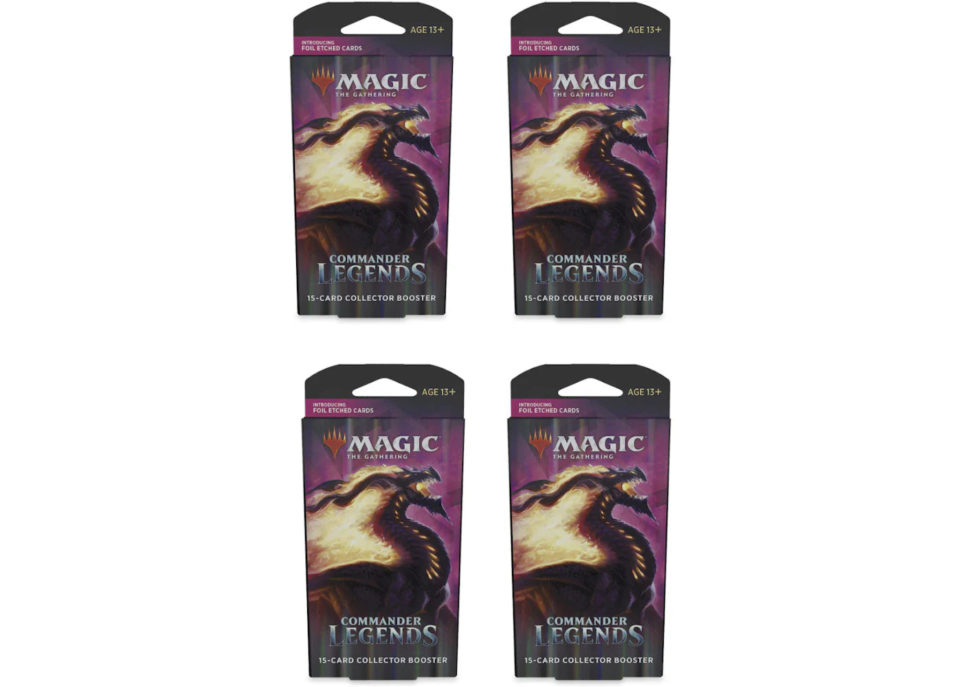 2020 Magic: The Gathering TCG Commander Legends Collector Booster Pack 4x Lot