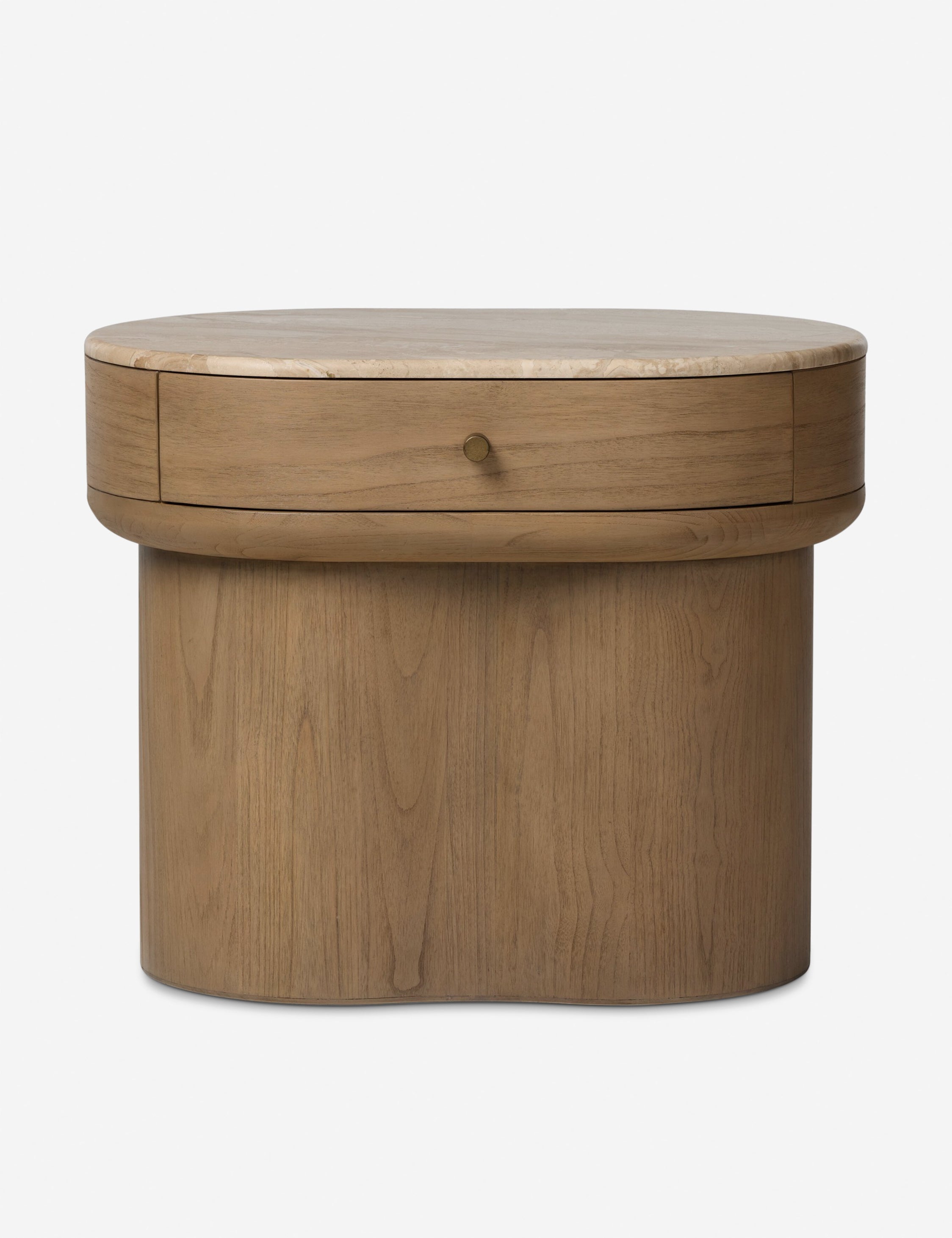 Lulu and Georgia Ligia Nightstand – Sand Marble