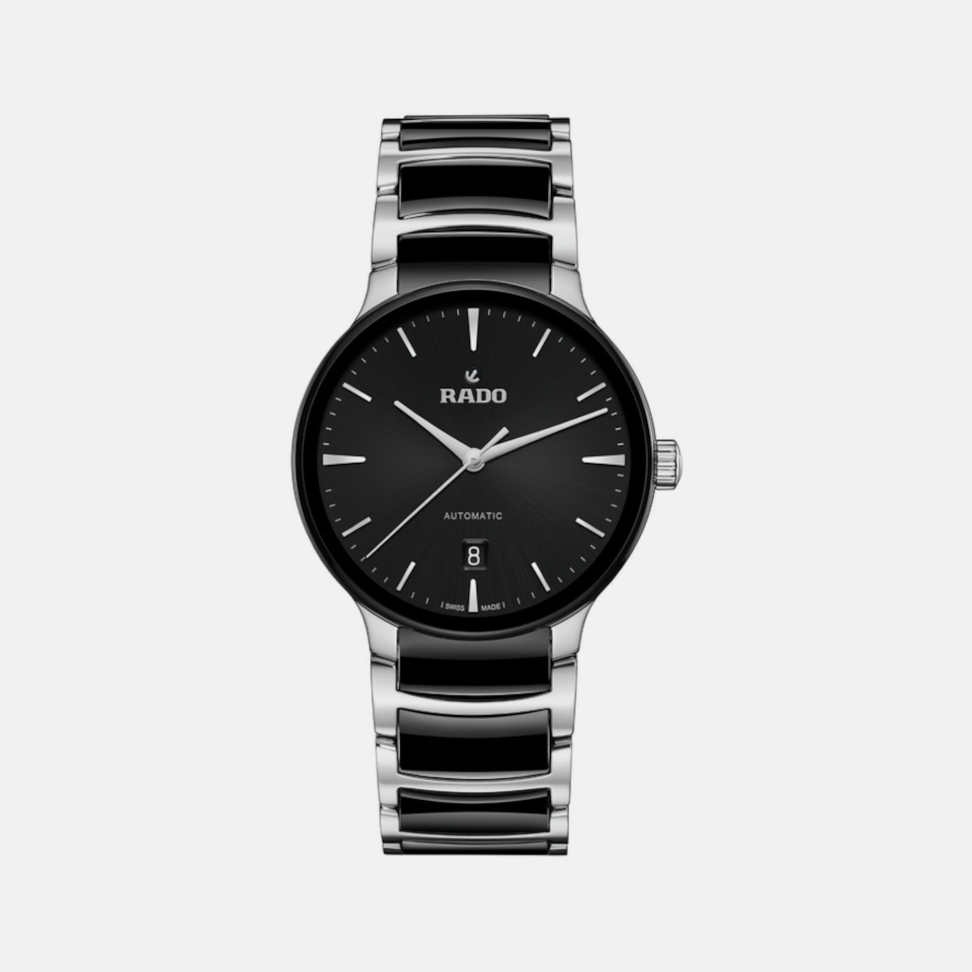 Rado Centrix Unisex Automatic Black Dial Analog Stainless Steel Watch R30018152