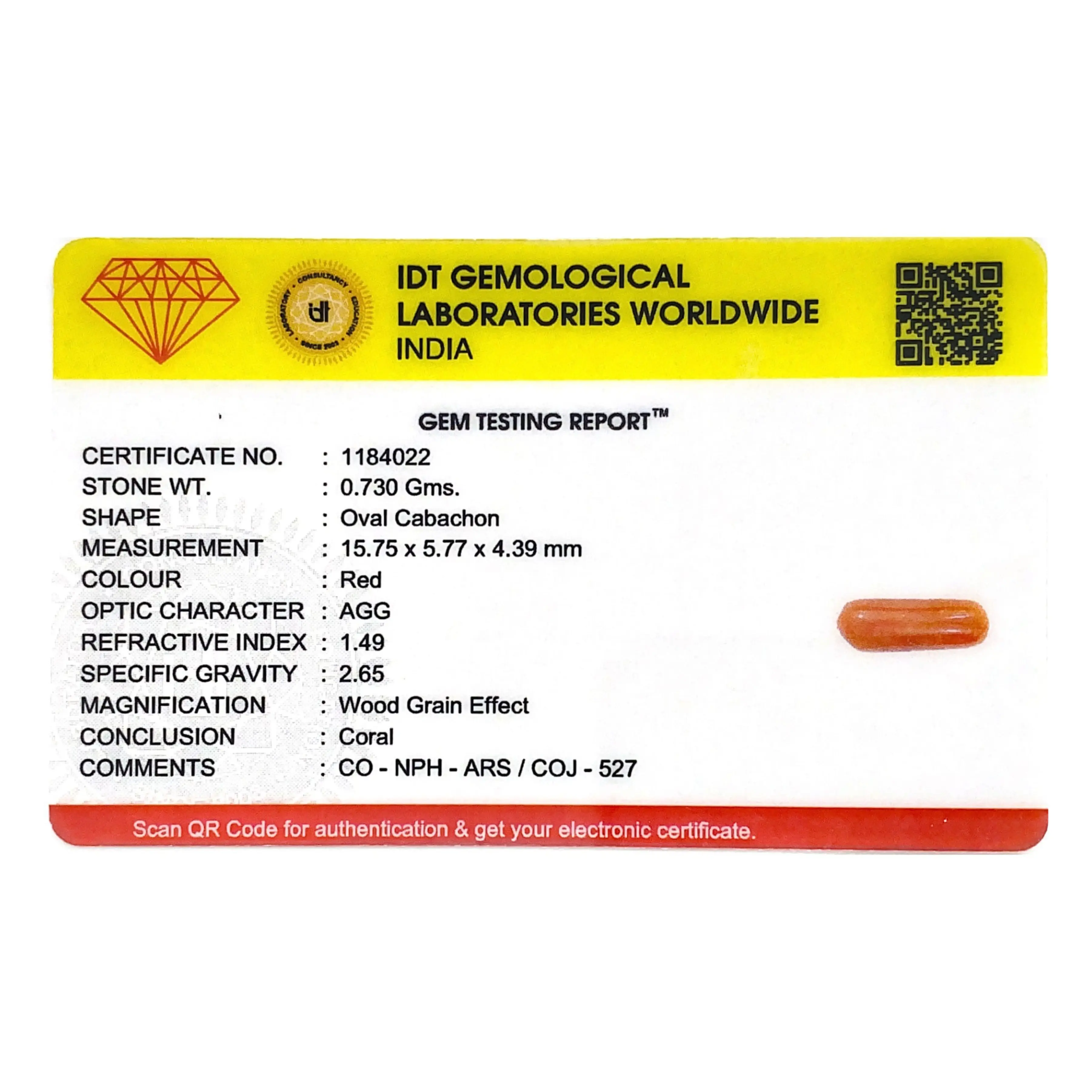 Pramogh Red Coral - 3.65 Carat - view 4