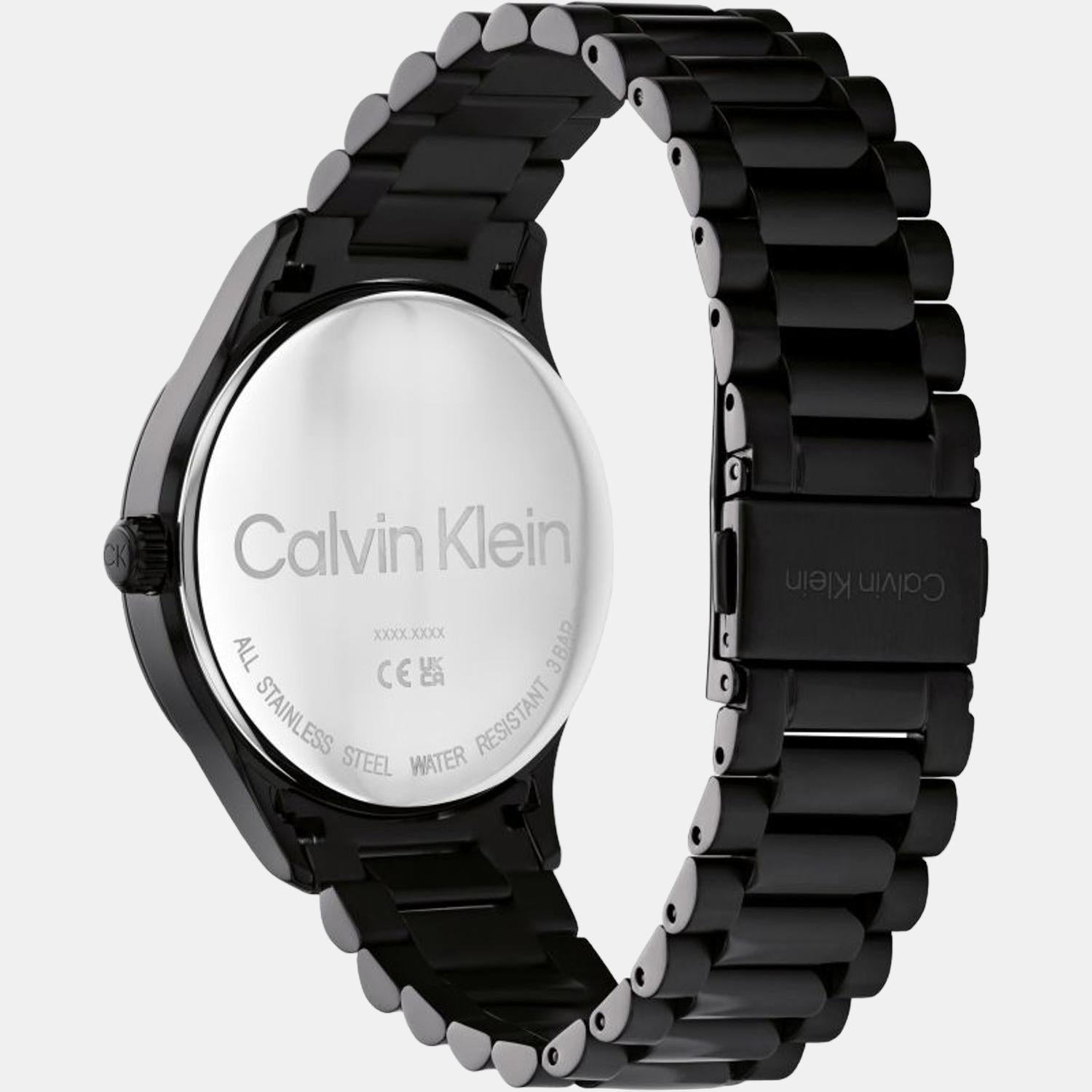 Calvin Klein Ck Iconic Unisex Quartz Black Dial Analog Stainless Steel Watch 25200040 - view 2