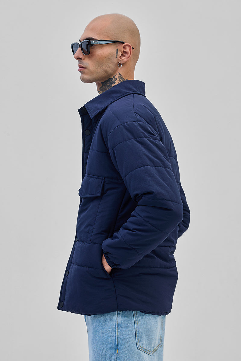SNITCH Navy Double Pocket Jacket - view 7