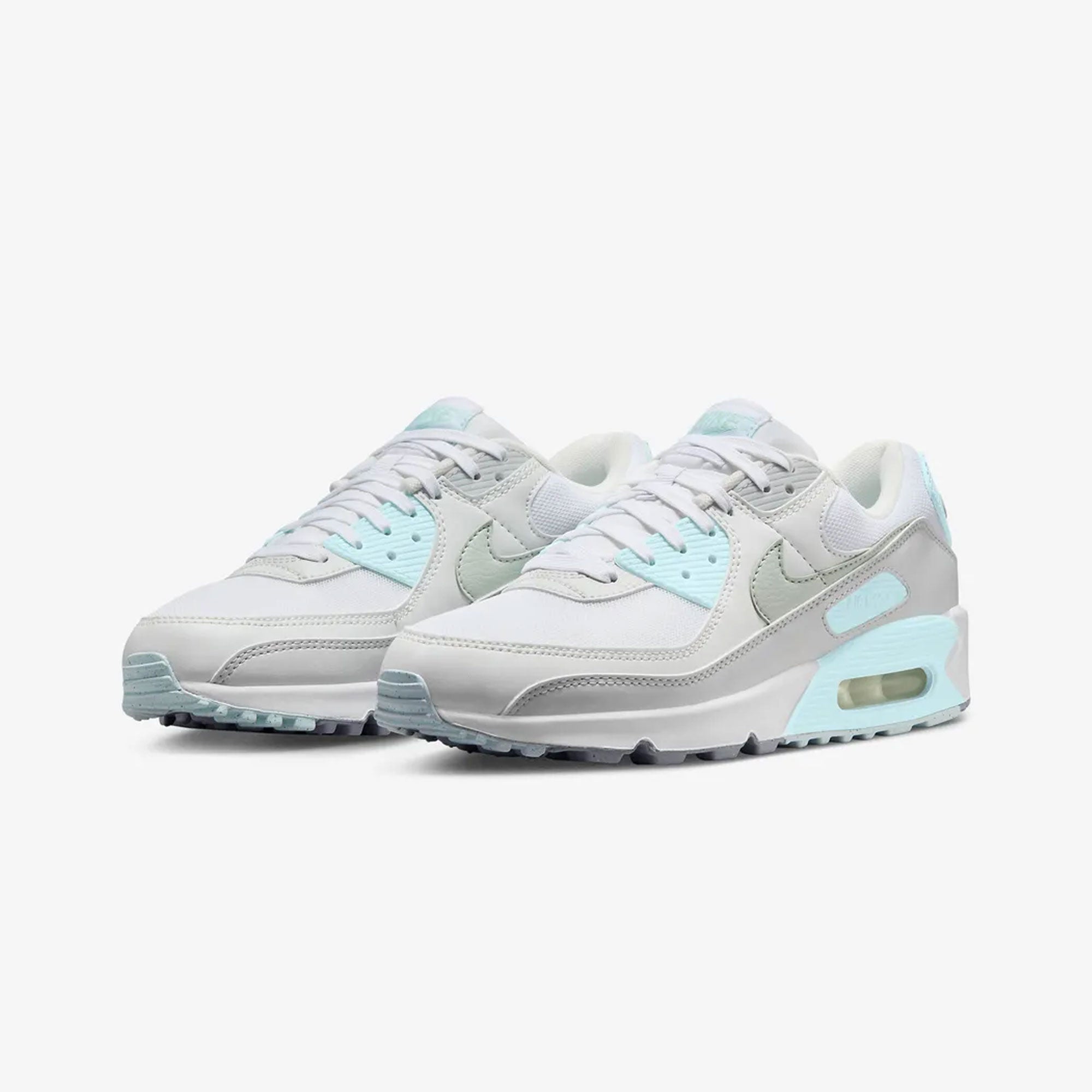 Nike | Air Max 90 { White/light Silver-glacier Blue - view 2