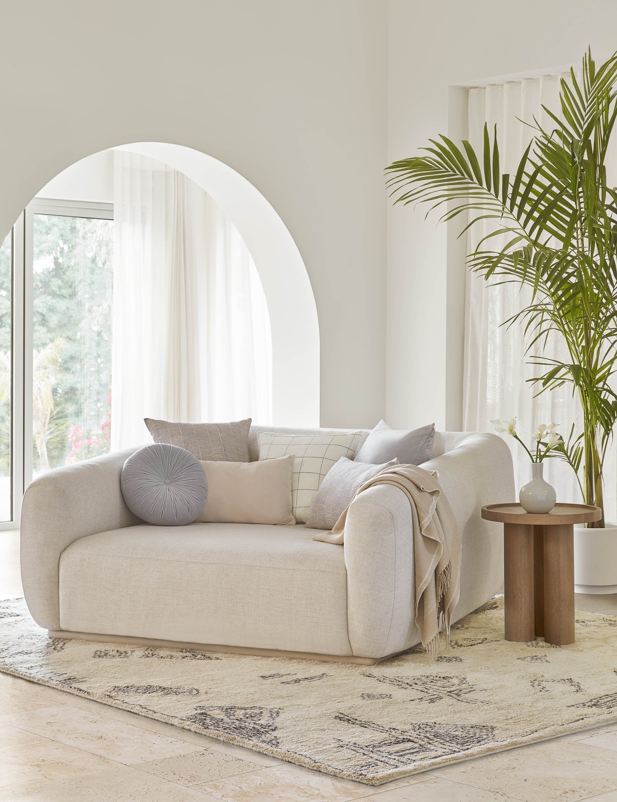Lulu and Georgia Monroe Velvet Round Pillow - view 28