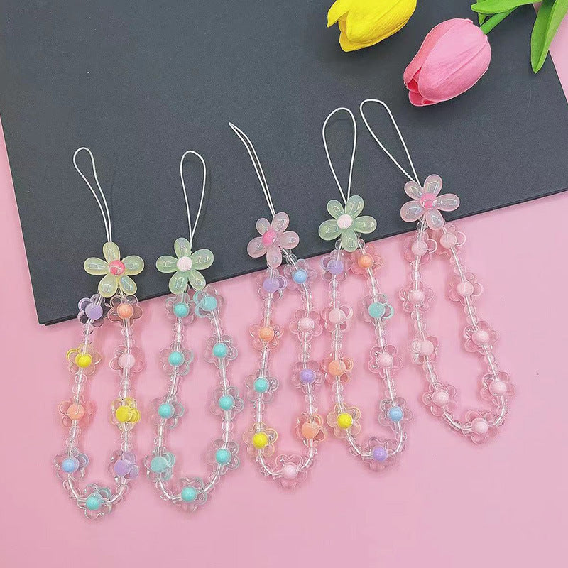 Peeperly Petite Floral Beaded Phone Charm
