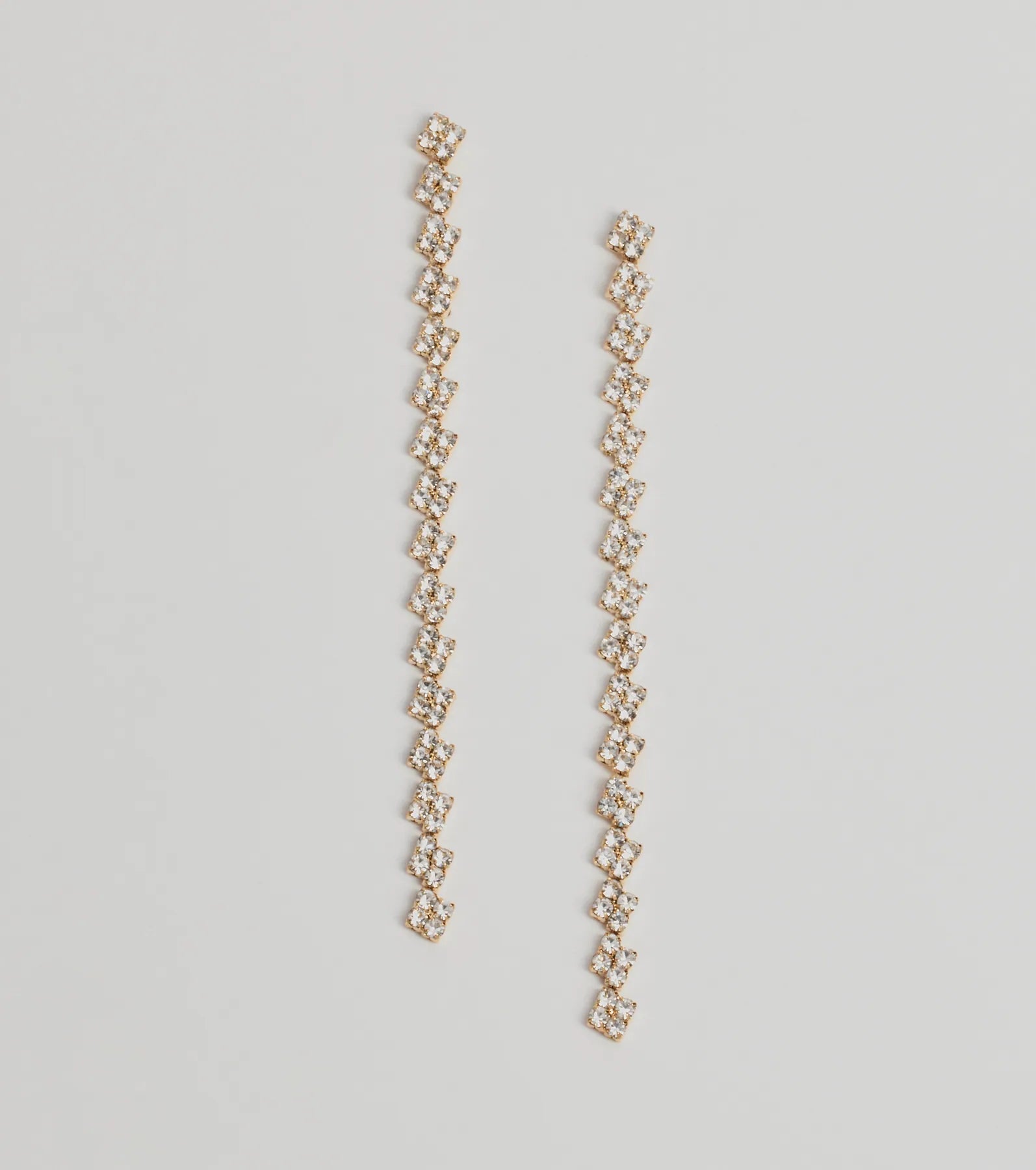 Windsor Glam And Glisten Rhinestone Linear Earrings
