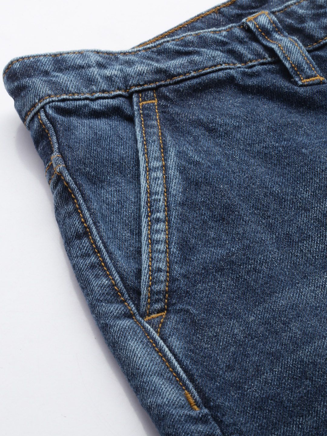 The Indian Garage Co Men's Blue Relaxed Fit Solid Jeans - view 6