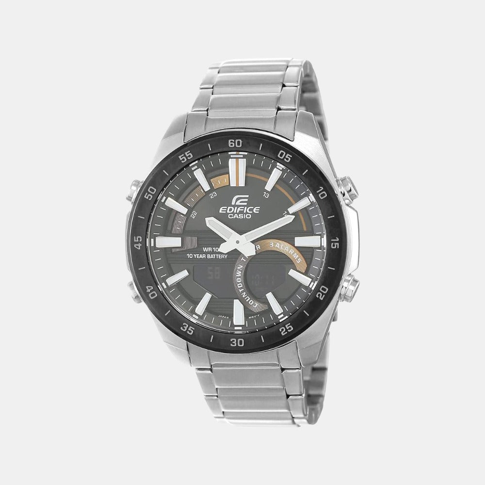 Casio Edifice Men Quartz Black Dial Analog Stainless Steel Watch EX502