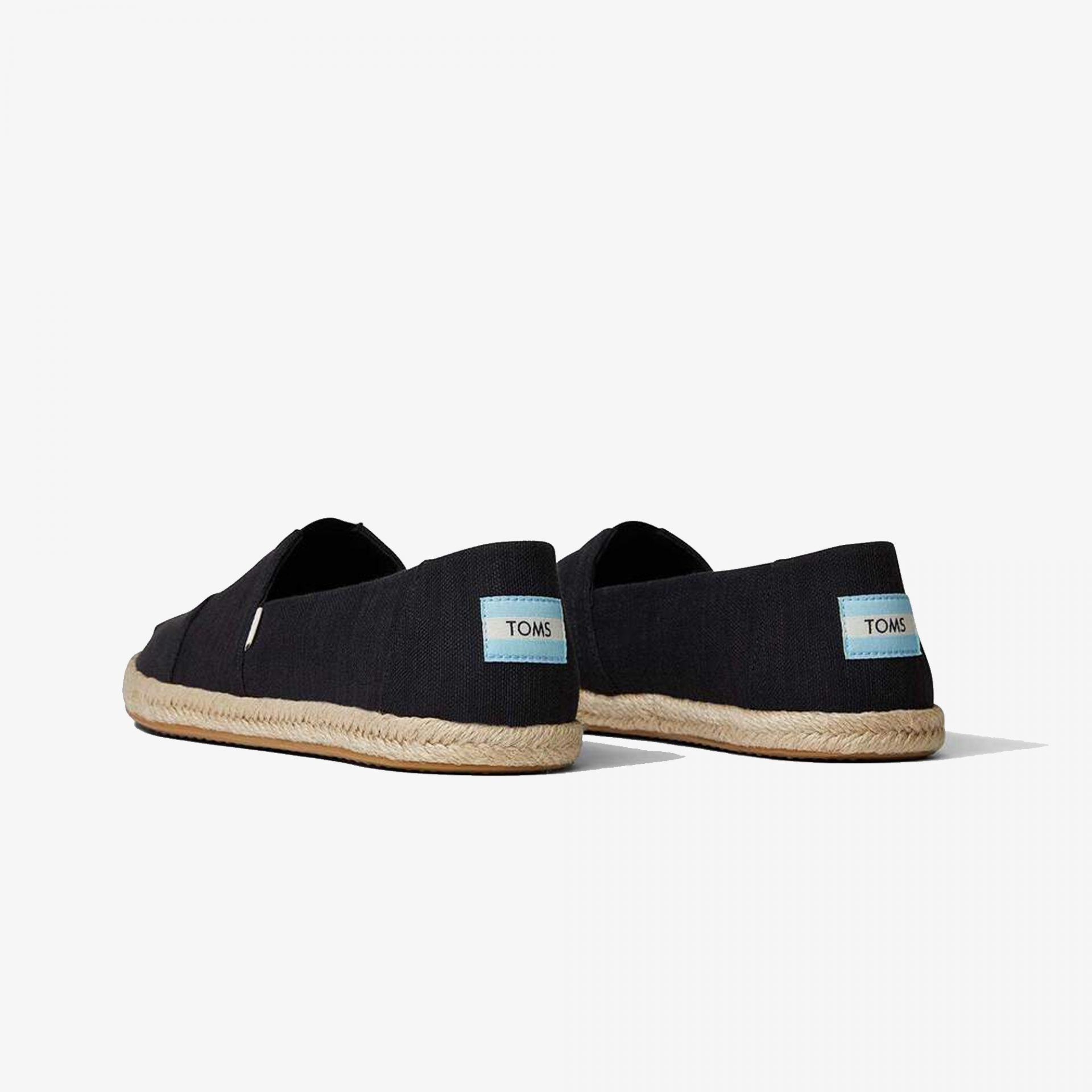 Toms | ESPADRILLE ALPARGATA { BLACK SLUBBY - view 2