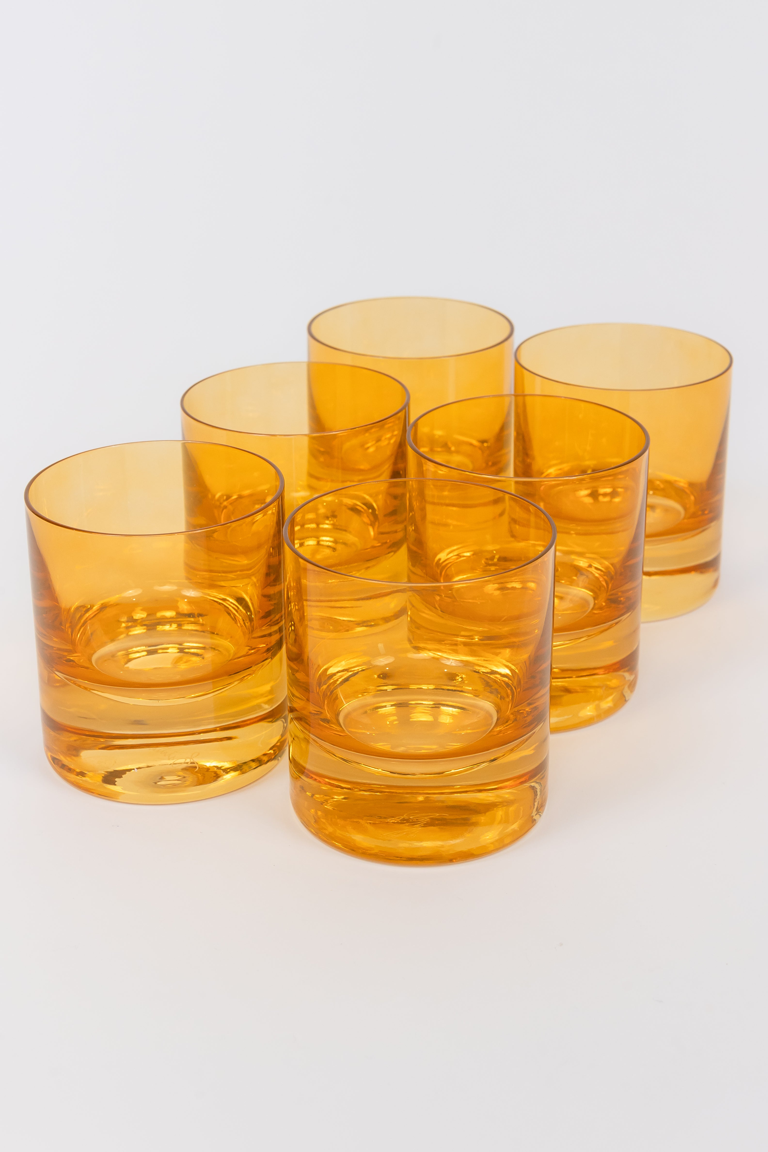 Estelle Colored Glass Estelle Colored Rocks Glass - Set of 6 {Butterscotch} - view 2