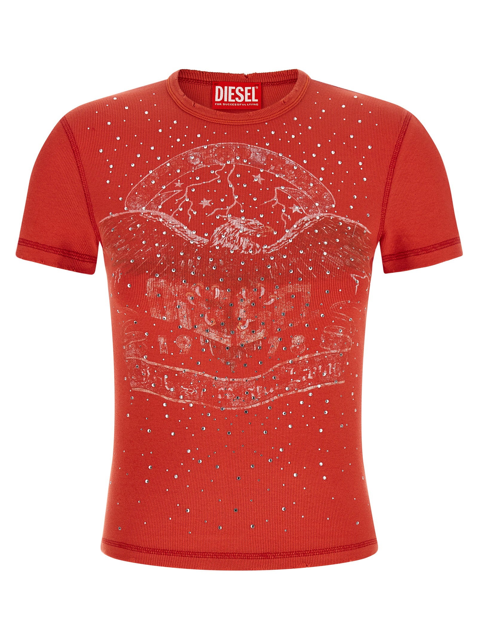 Diesel T-marsy-rib-cry T-shirt – 96% cotton, 4% elastane