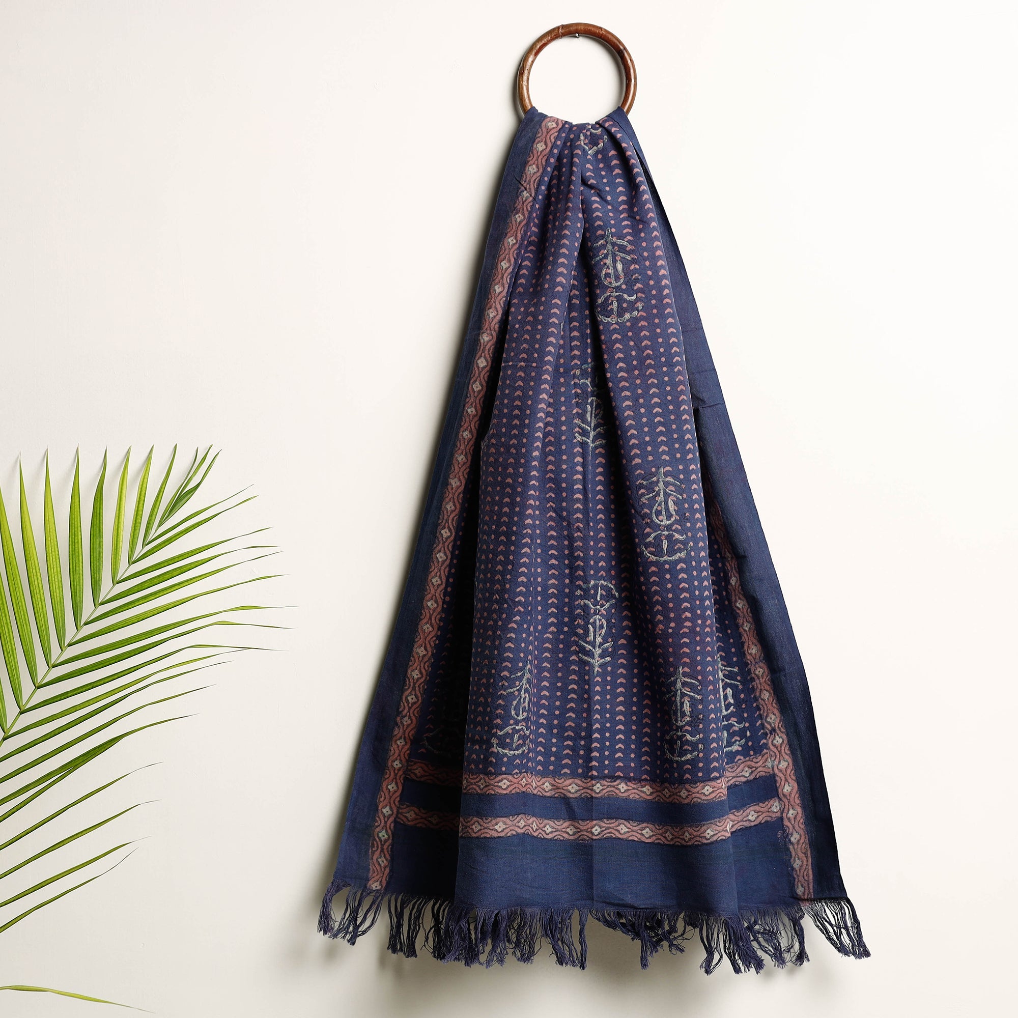 SOUTH KARGHA Blue - Akola Block Printed Pure Handloom Cotton Towel