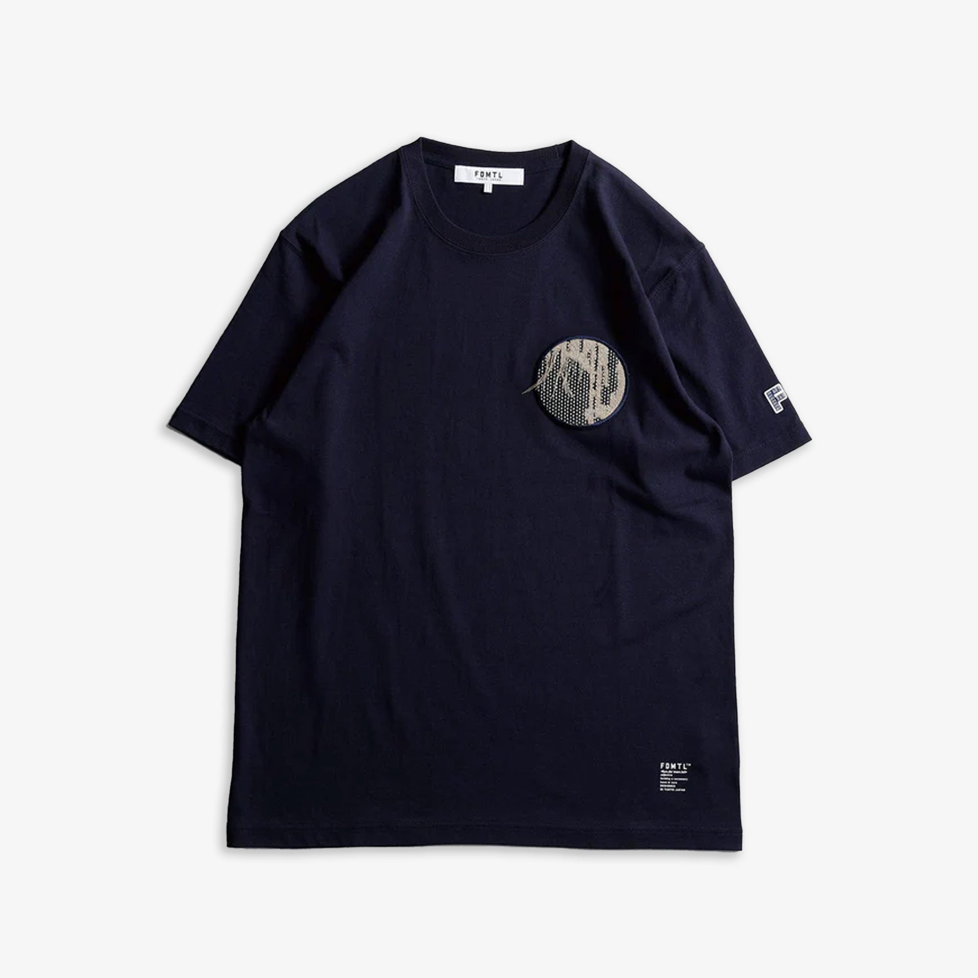 Fdmtl | Circle Boro Patch Tee { Navy
